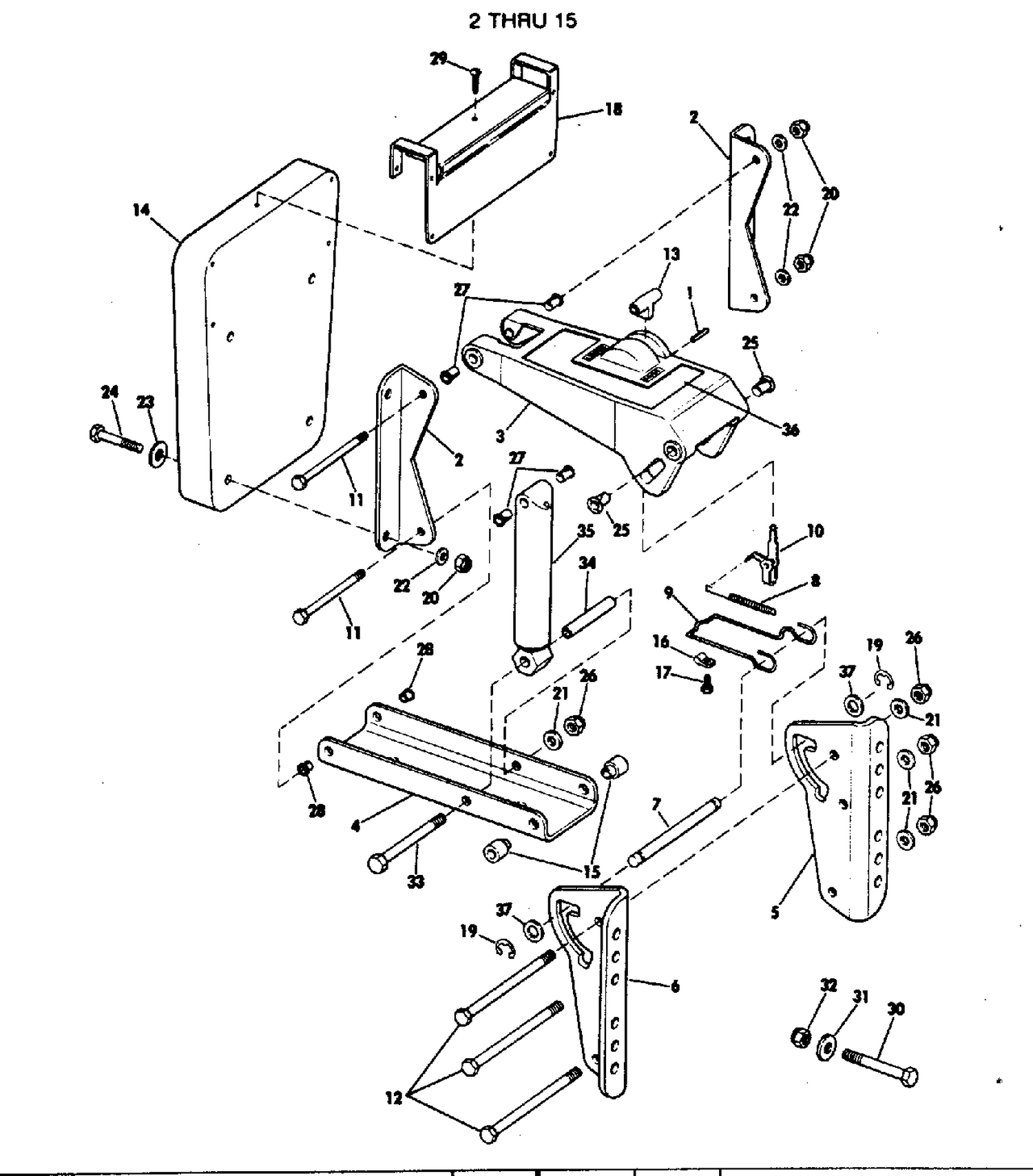 AUXILIARY MOTOR BRACKET KIT 2 - 15