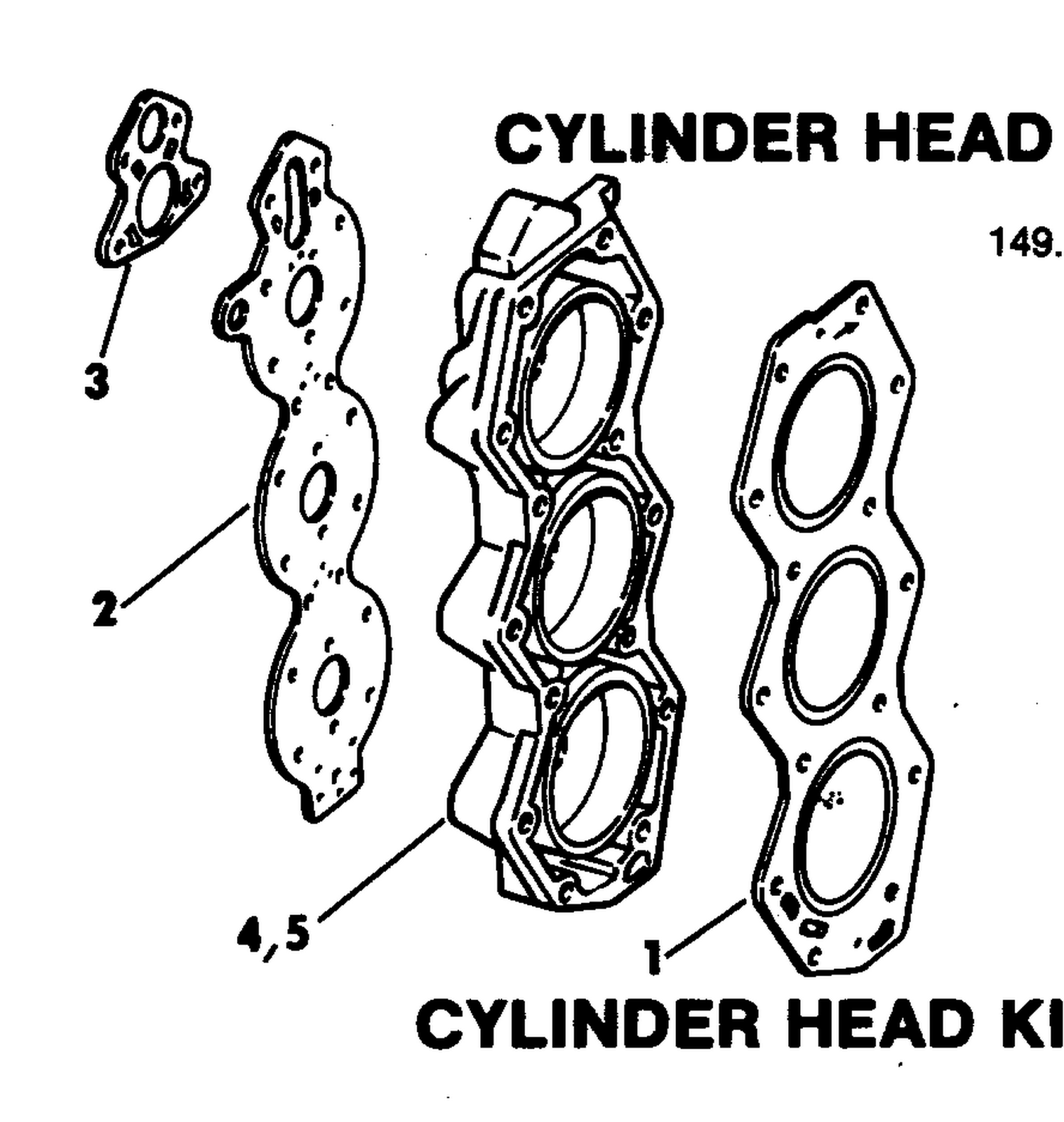 CYLINDER HEAD KIT-LOW COMPRESSION 150-175-200 149.4 C.B