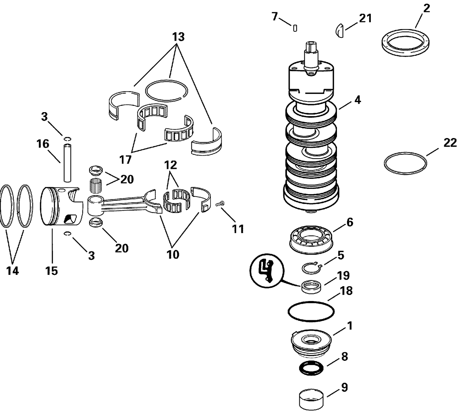 CRANKSHAFT & PISTON