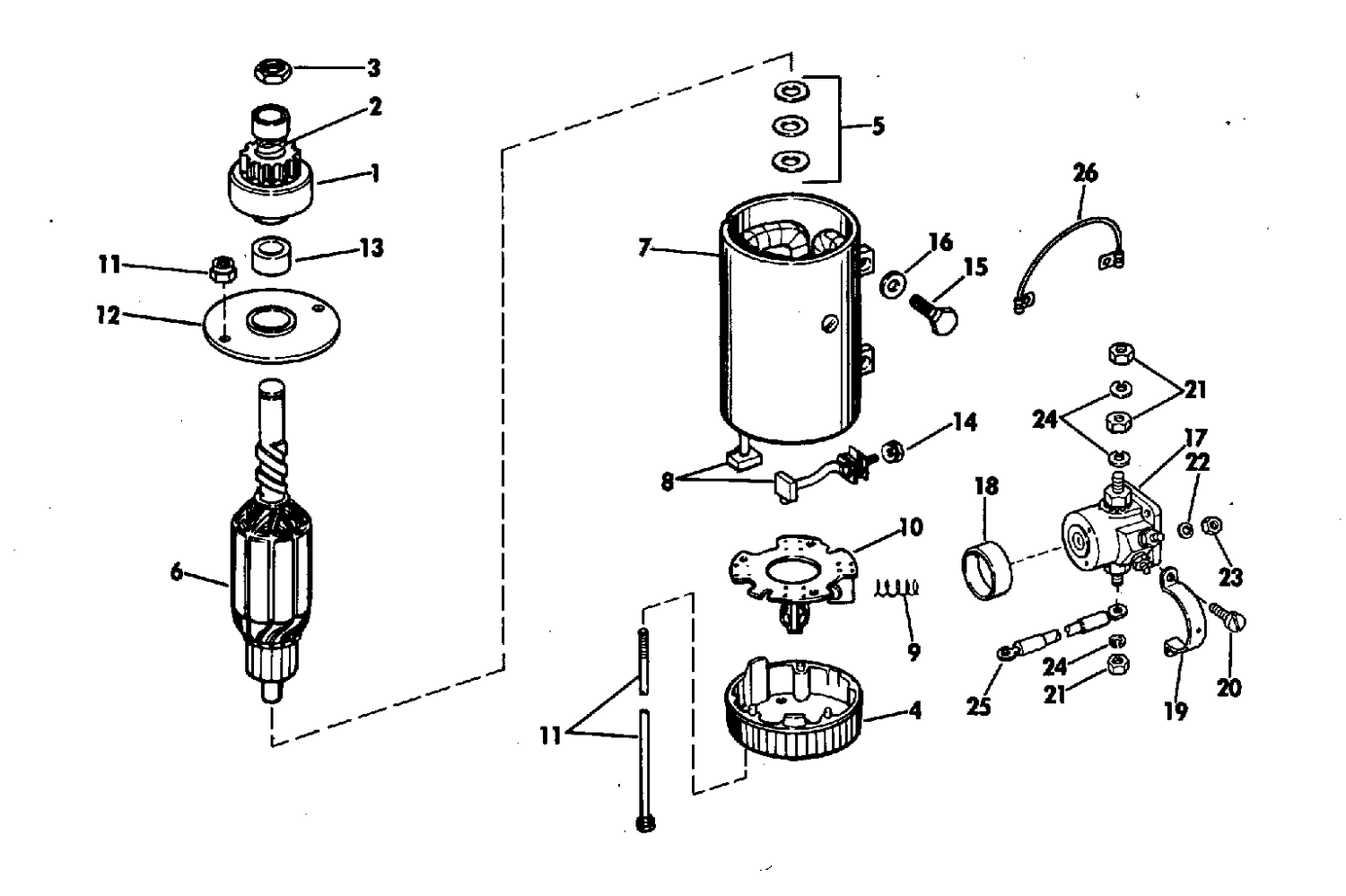 ELECTRIC STARTER & SOLENOID PRESTOLITE MODELS MGD-4110