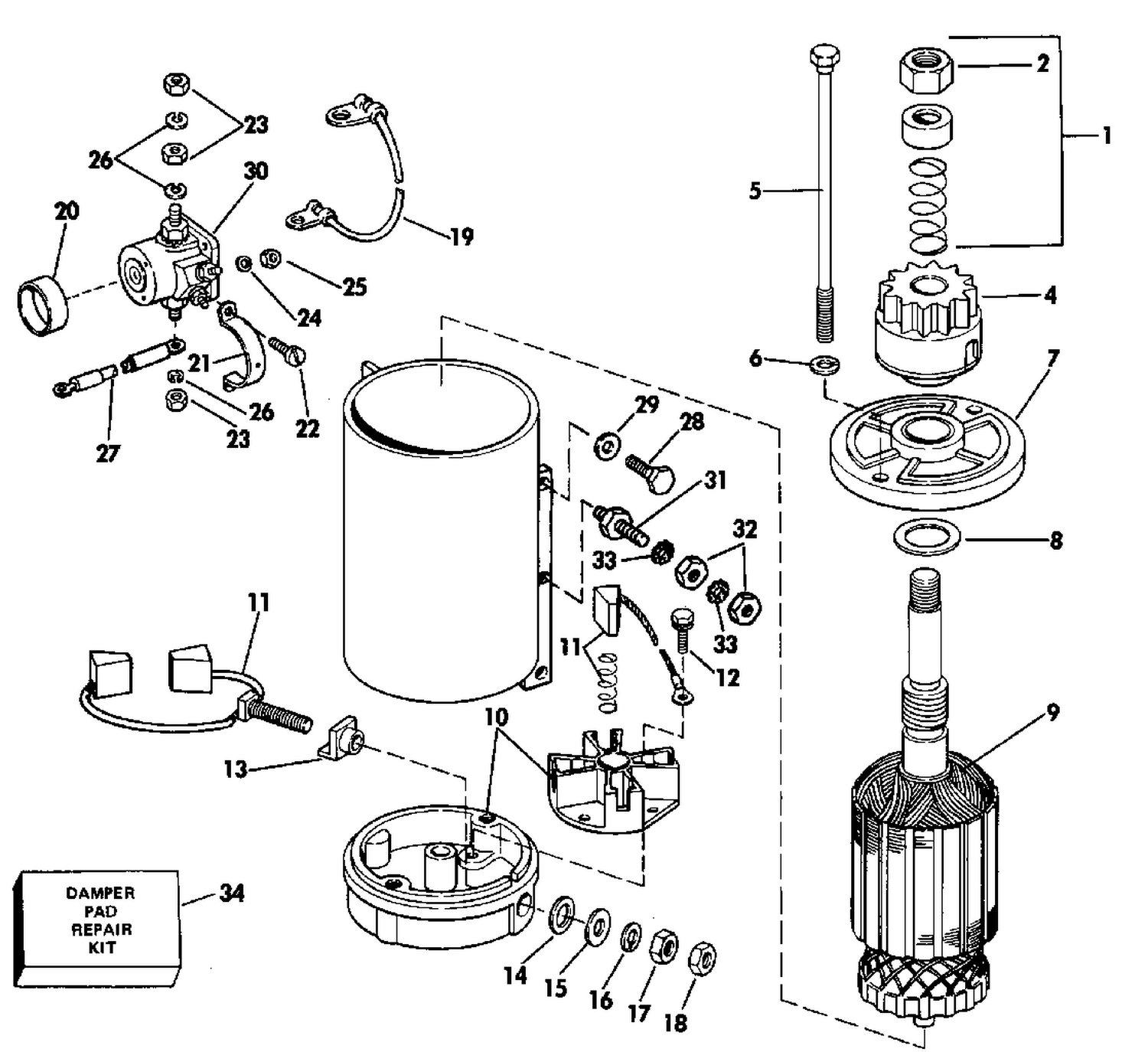 ELECTRIC STARTER & SOLENOID AMERICAN BOSCH 08142-23-MO30SM