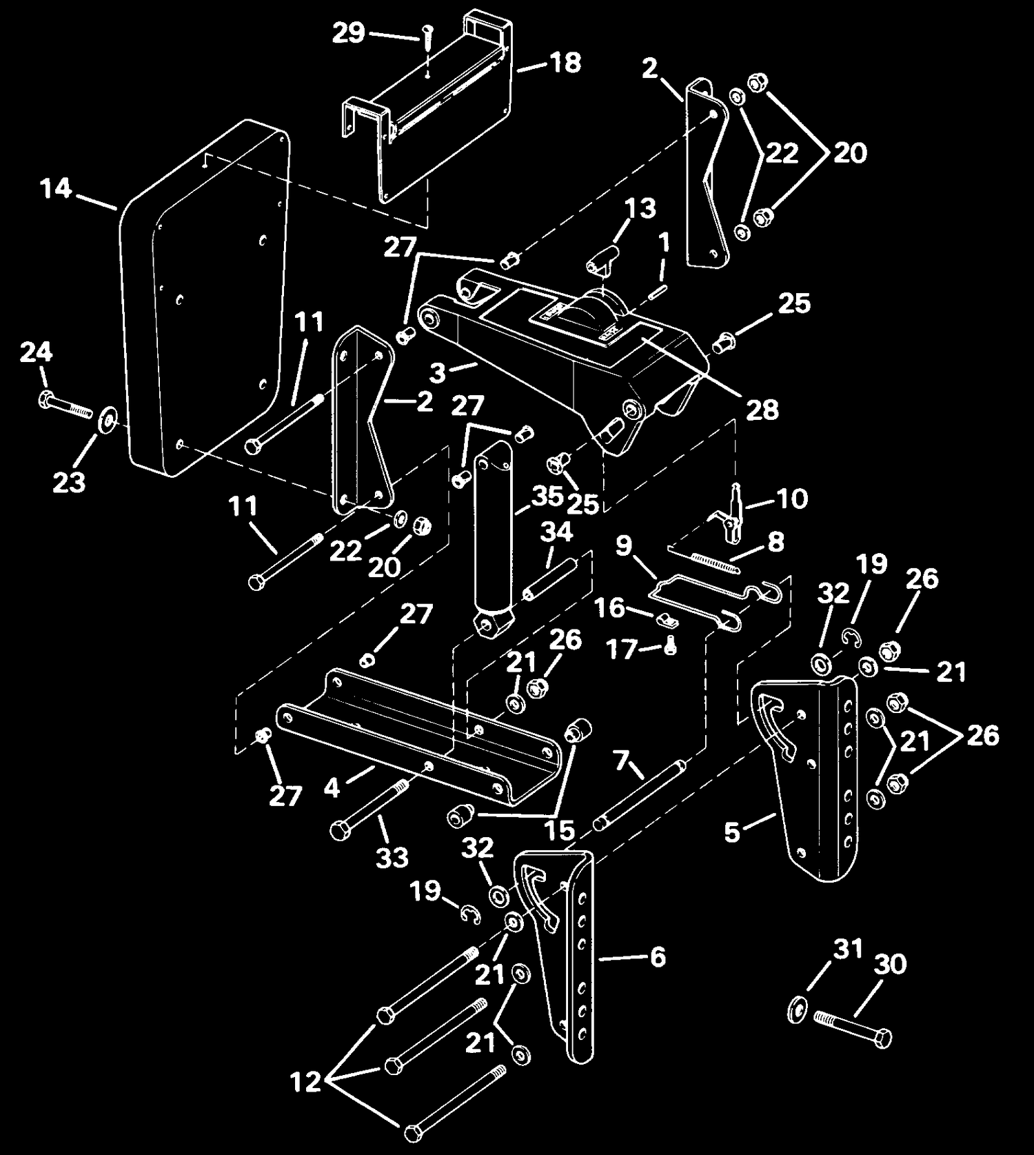AUXILIARY MOTOR BRACKET KIT -- 80 LBS. (36.2 KG)