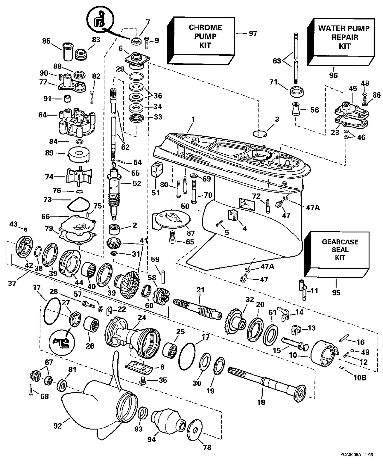 GEARCASE - COUNTER-ROTATION