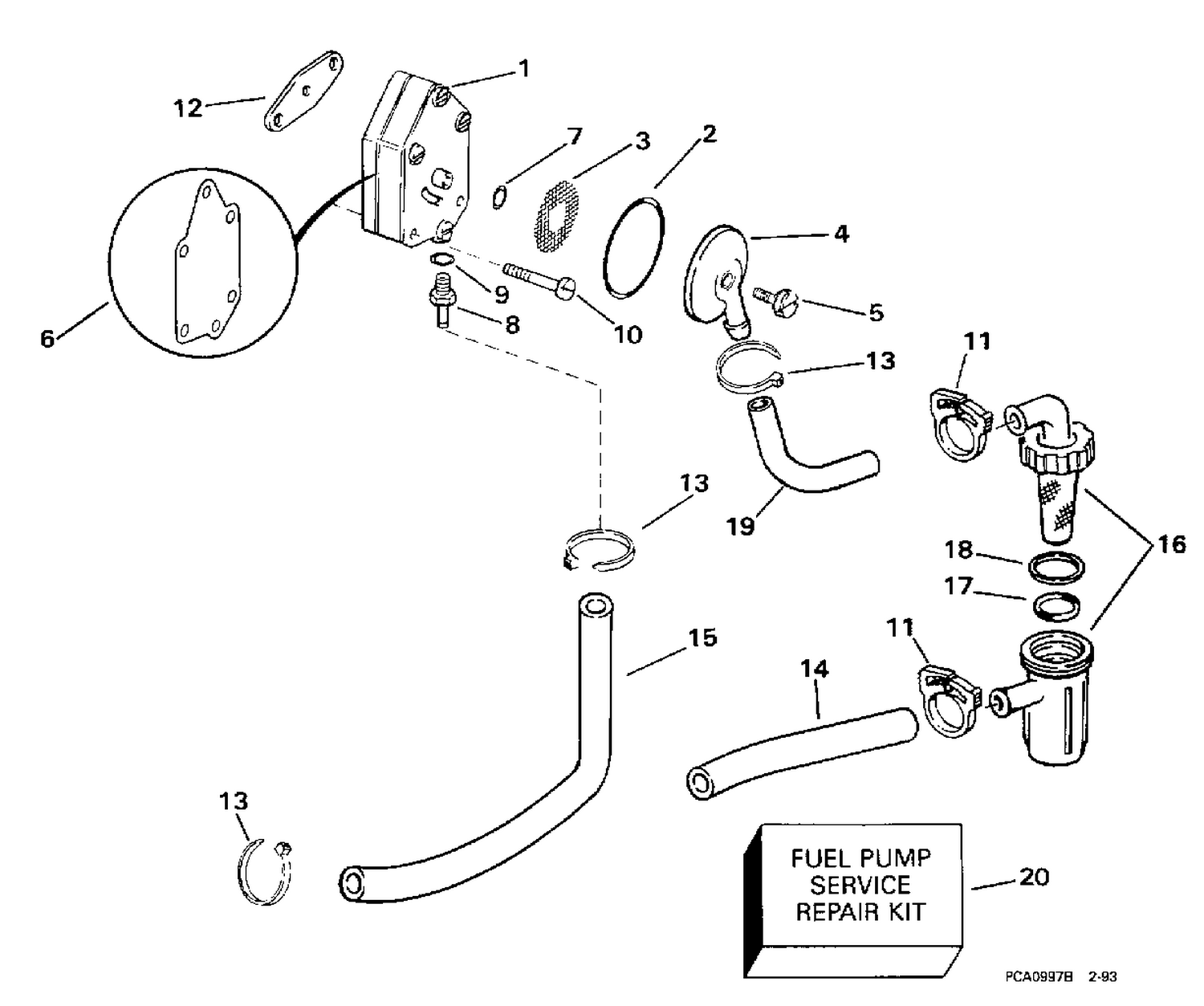 FUEL PUMP -- 10-15RP MODELS ONLY