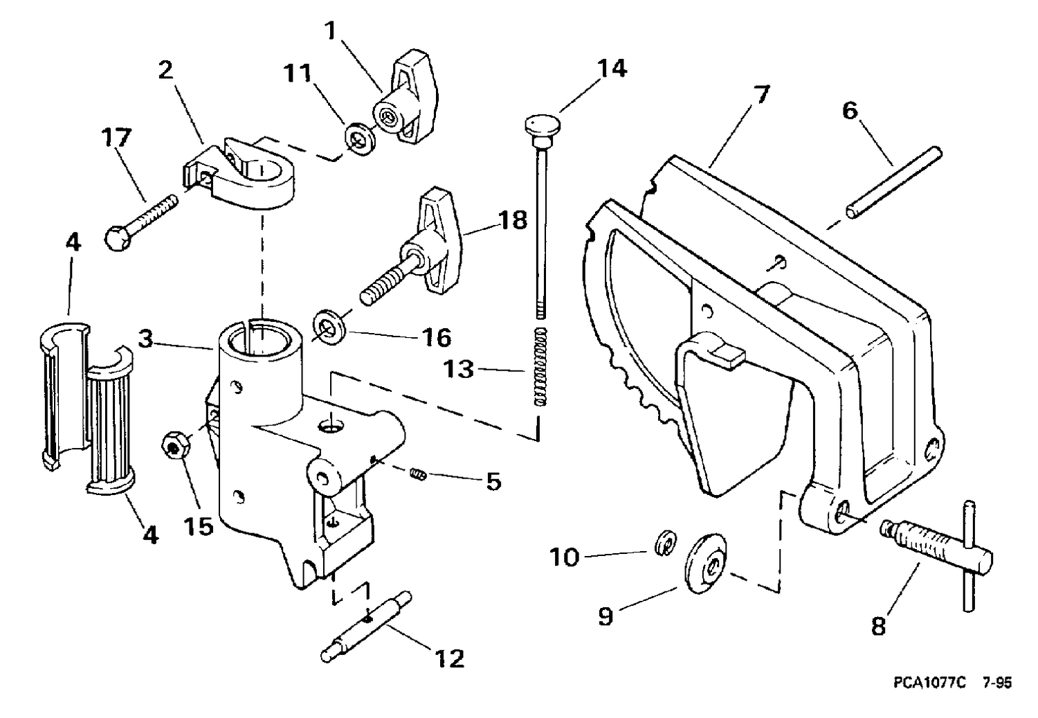 TRANSOM MOUNT STERN BRACKET