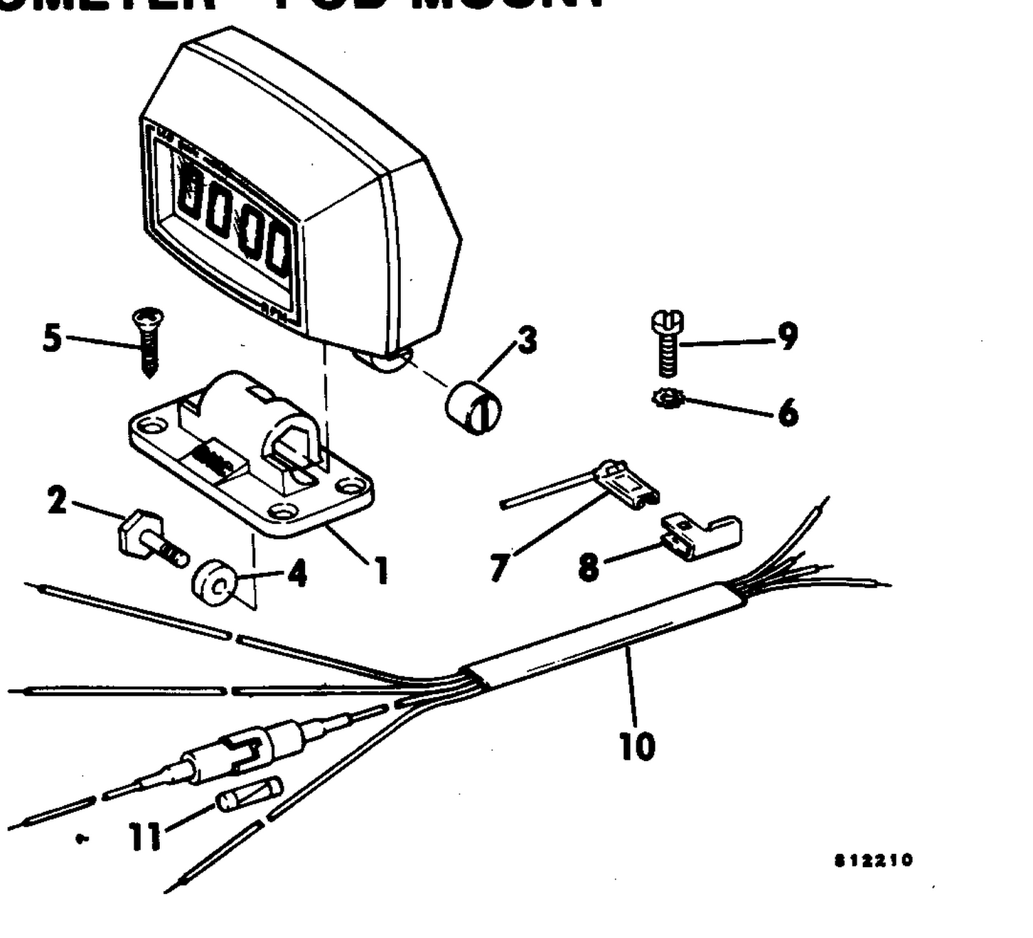 QUARTACH DIGITAL TACHOMETER - POD MOUNT