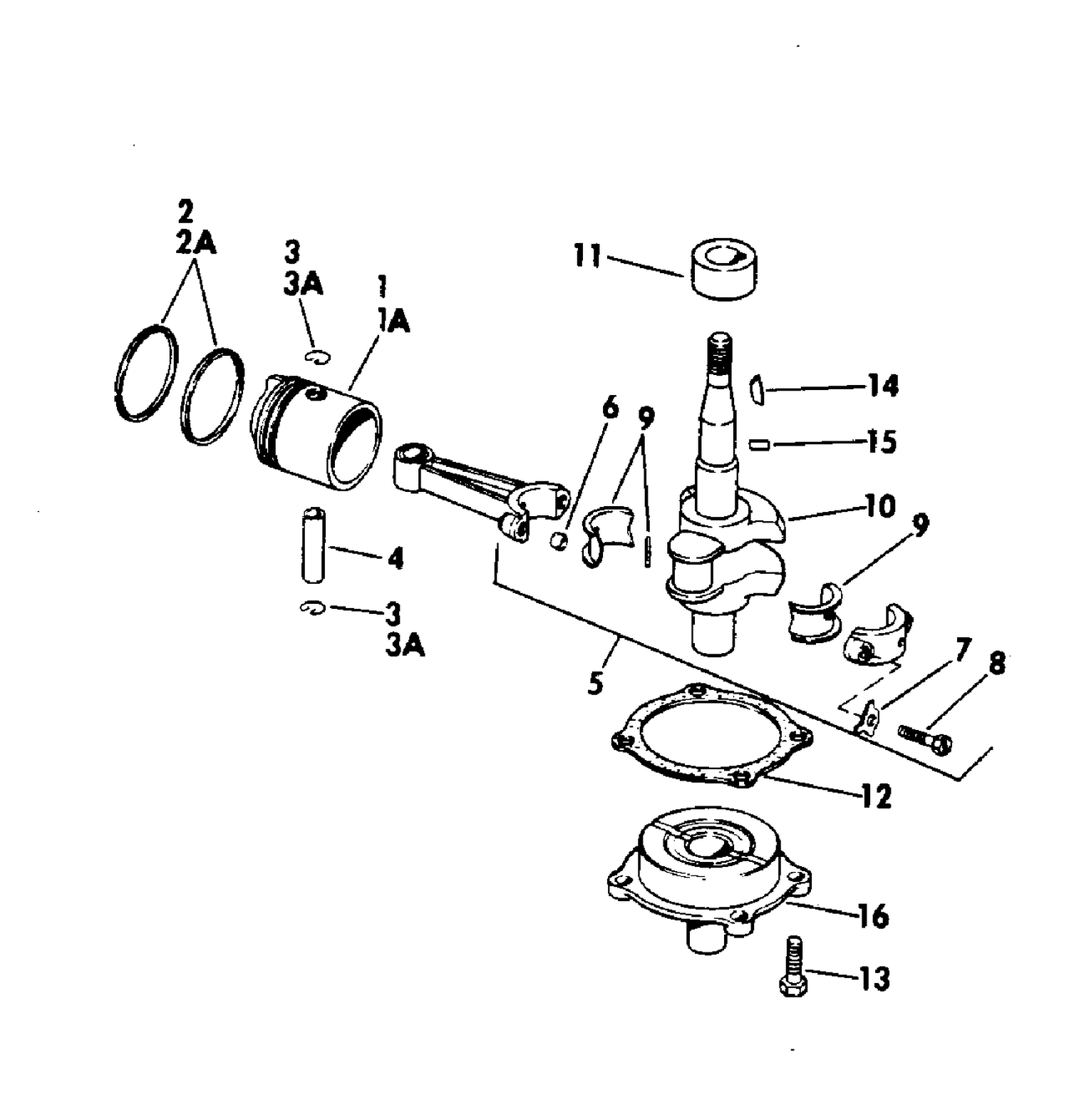 CRANKSHAFT AND PISTON