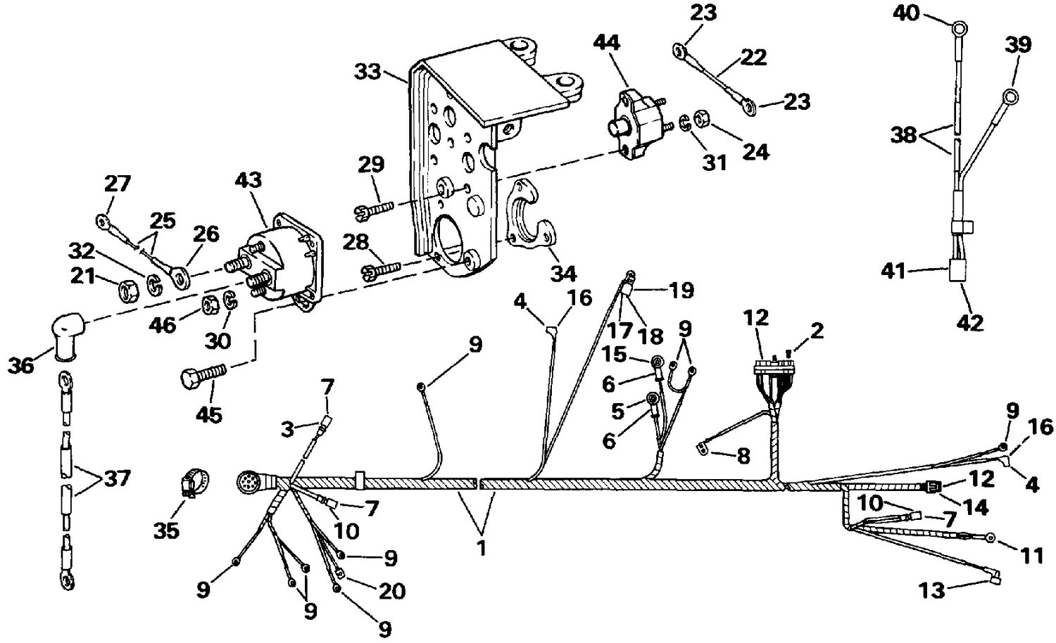ENGINE WIRE HARNESS & BRACKET