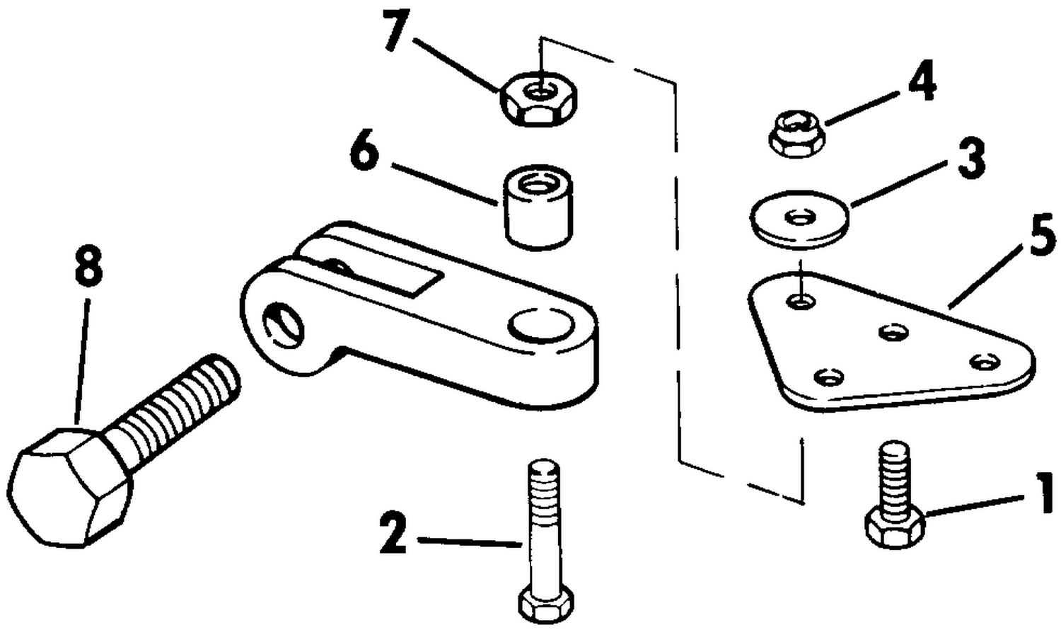 CONNECTOR KIT - DUAL CABLE STEERING 60 THRU V6