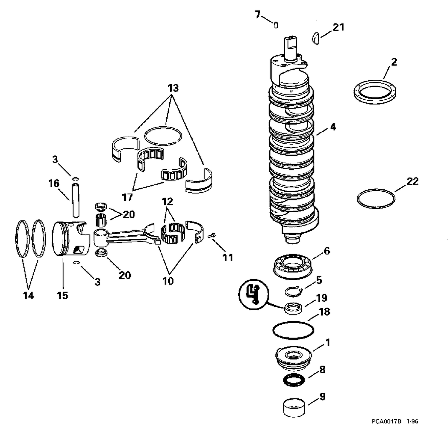 CRANKSHAFT & PISTONS