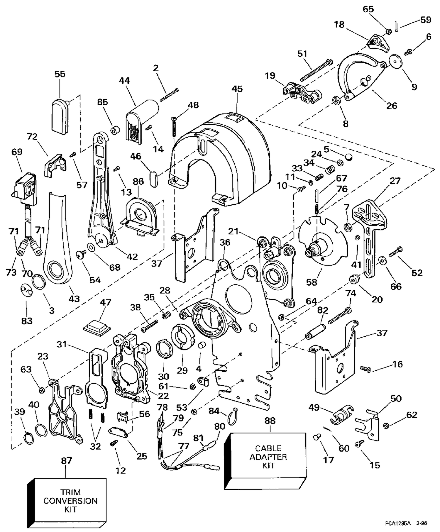 REMOTE CONTROL - BINNACLE - DUAL LEVER