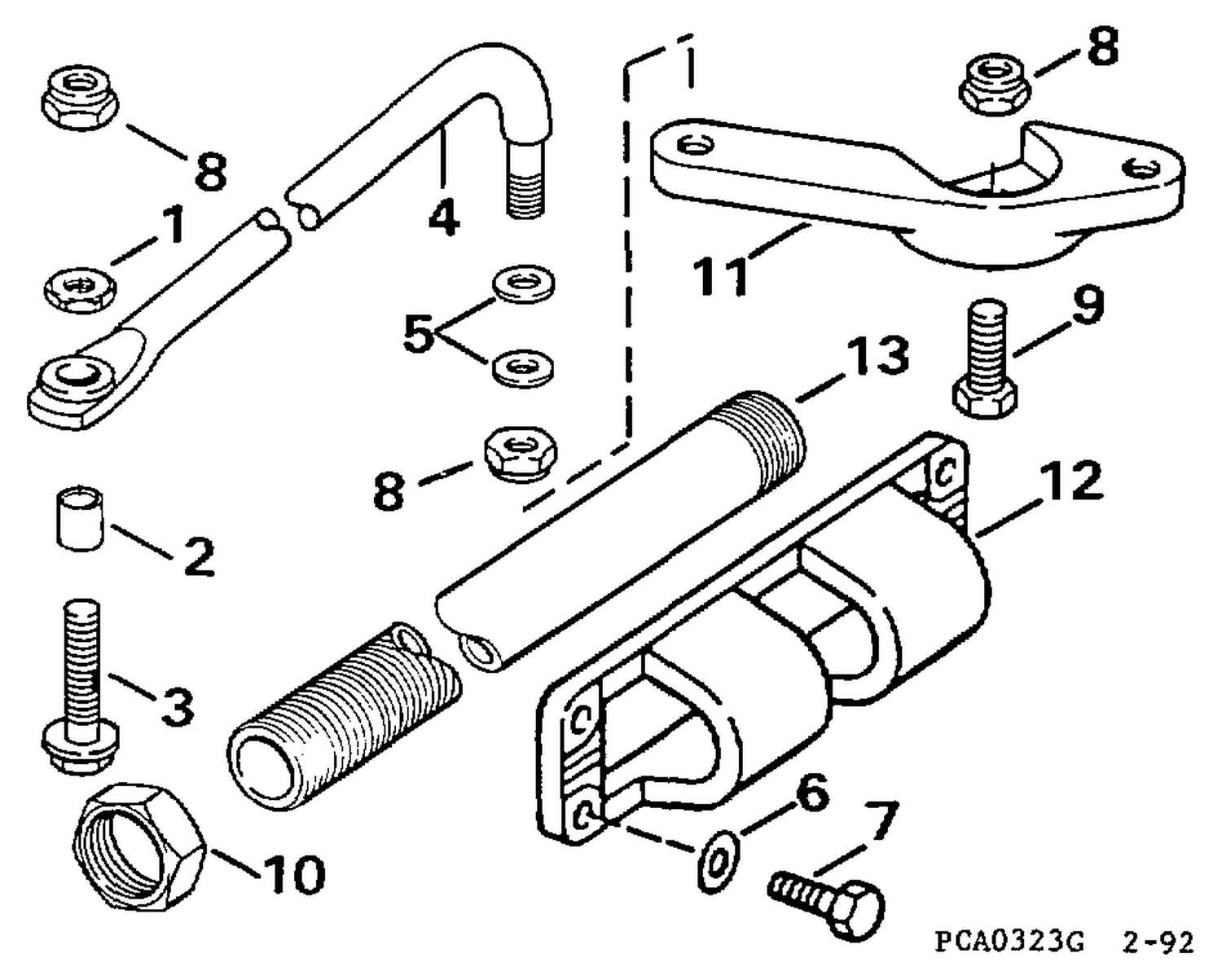 DUAL CBL STEERING CONN. KIT-OPPOSITE-CROSS-90,115,100 COMM.