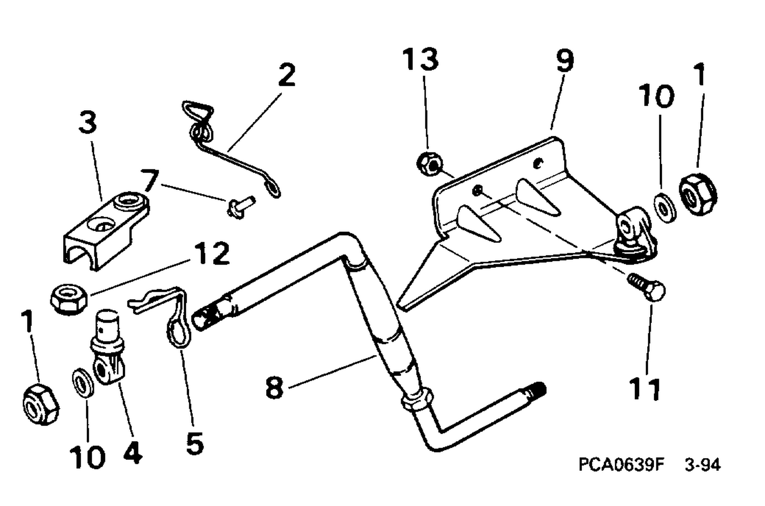 STEERING BAR KIT, AUXILIARY MOTOR - 4D