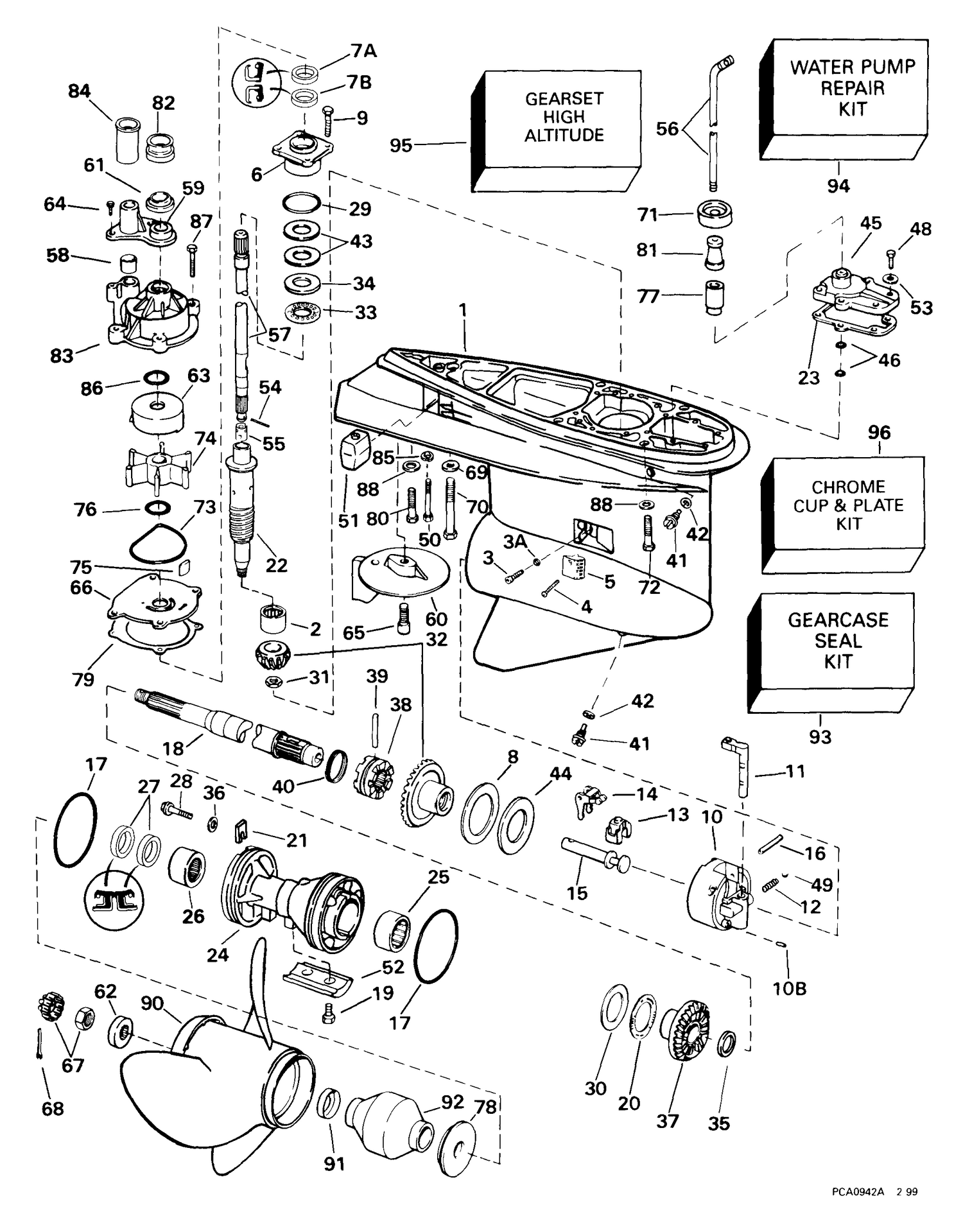GEARCASE -- STANDARD ROTATION -- FPX, FPZ MODELS