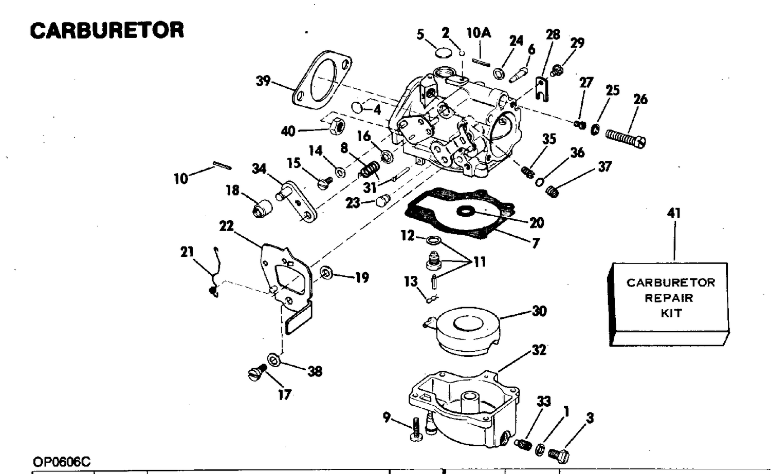 CARBURETOR 15 INCH TRANSOM