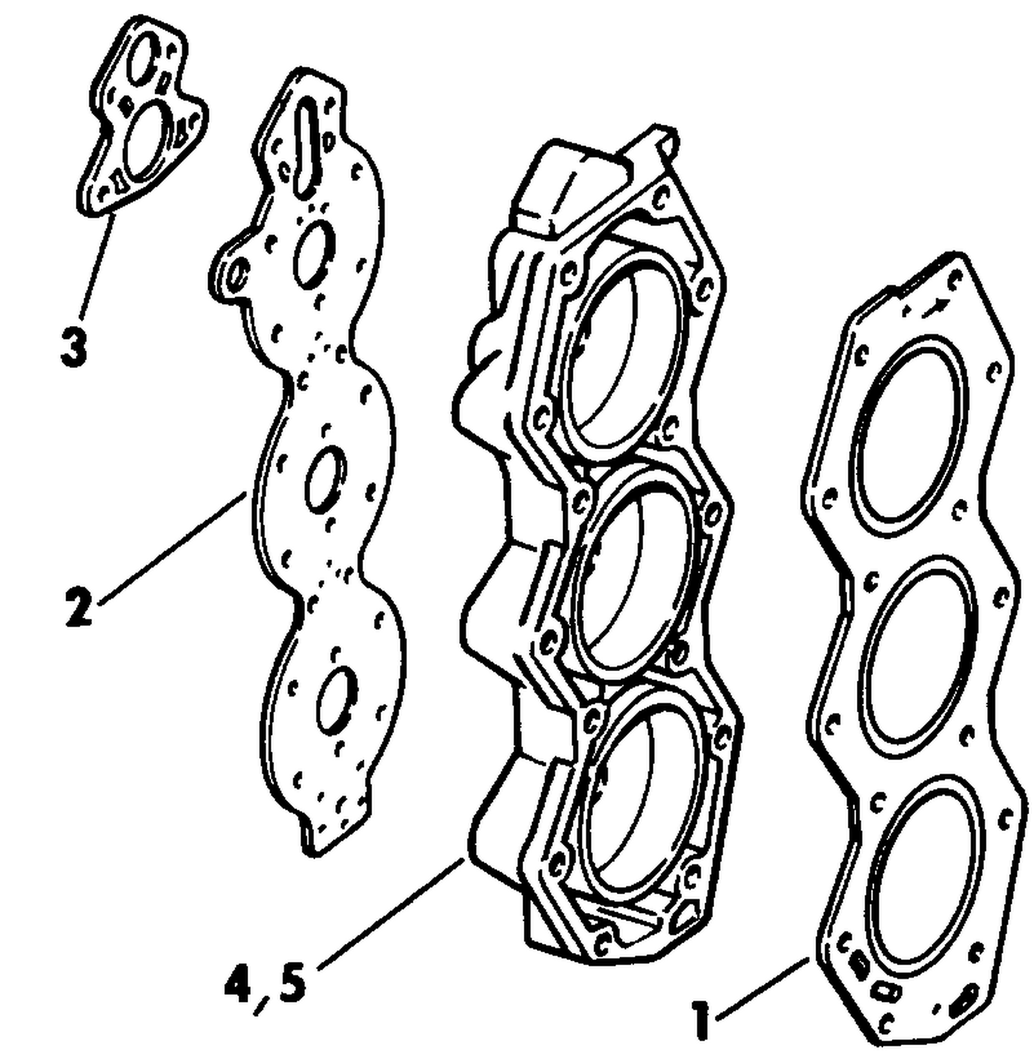 CYLINDER HEAD KIT - LOW COMPRESSION 150 149.4 C.I. ONLY