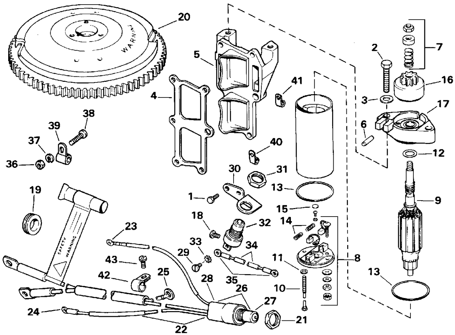 ELECTRIC STARTING KIT 9.9, 15
