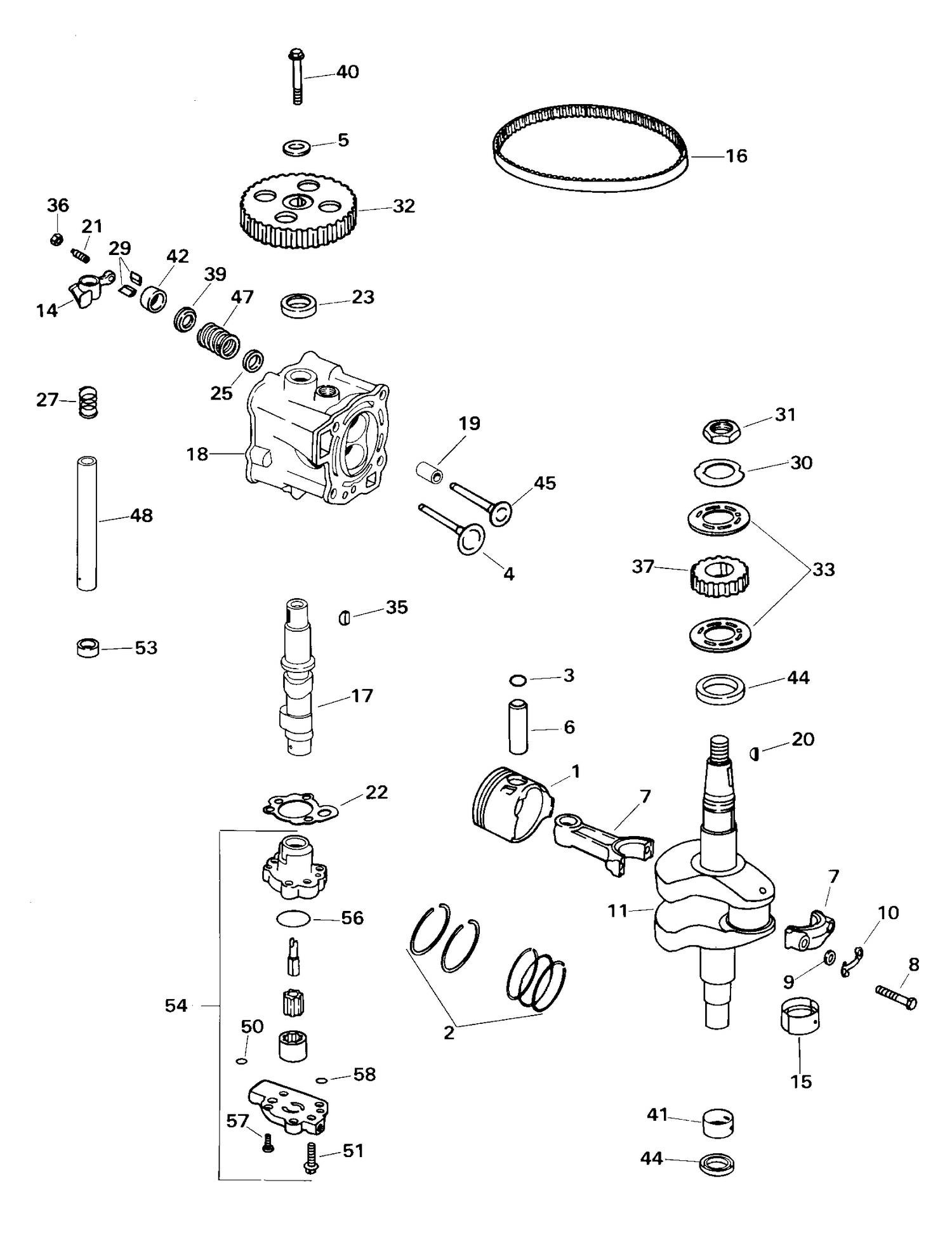 CYLINDER HEAD AND CRANKSHAFT