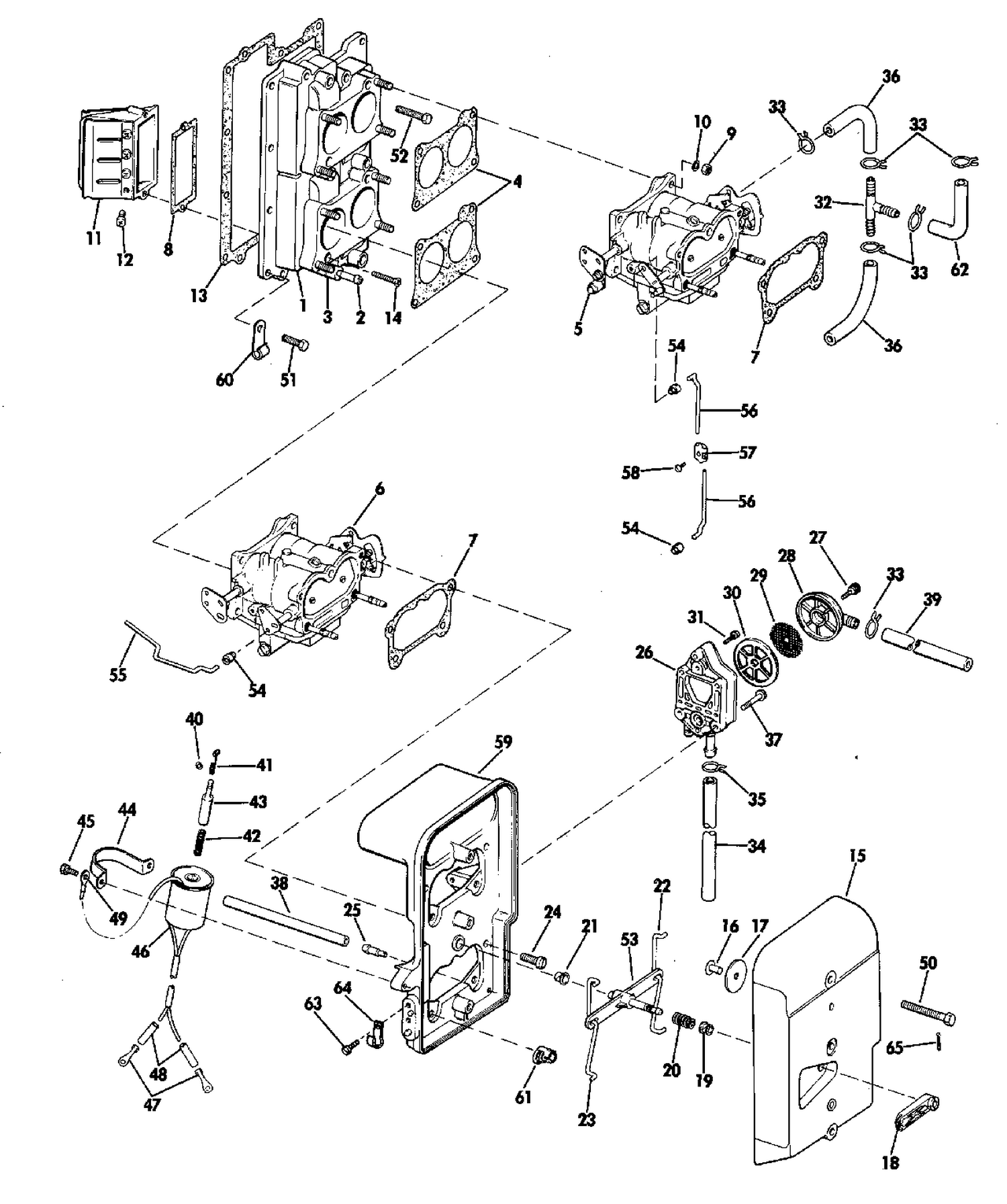 INTAKE MANIFOLD AND CARBURETOR GROUP