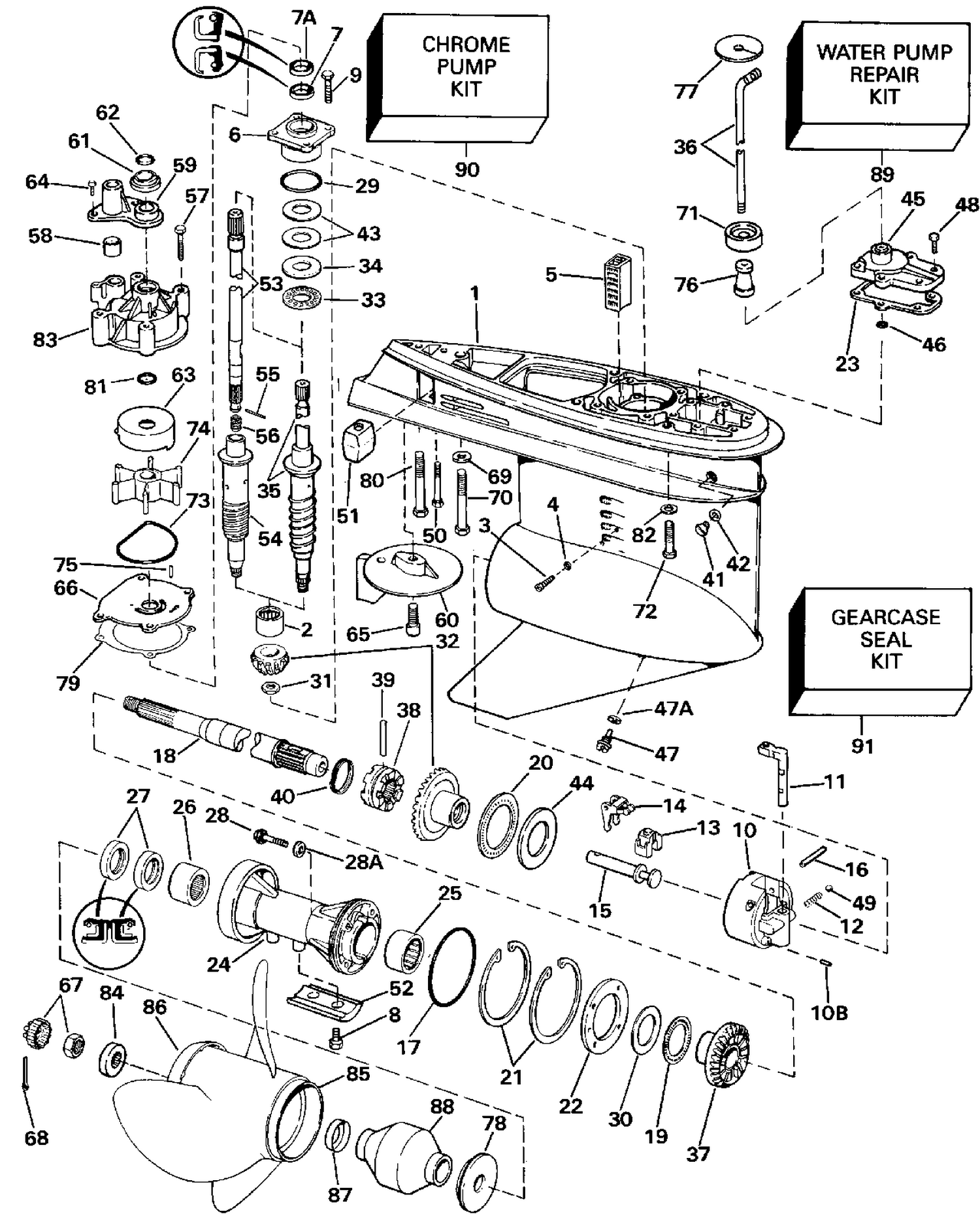 GEARCASE - STANDARD ROTATION EARLY PRODUCTION