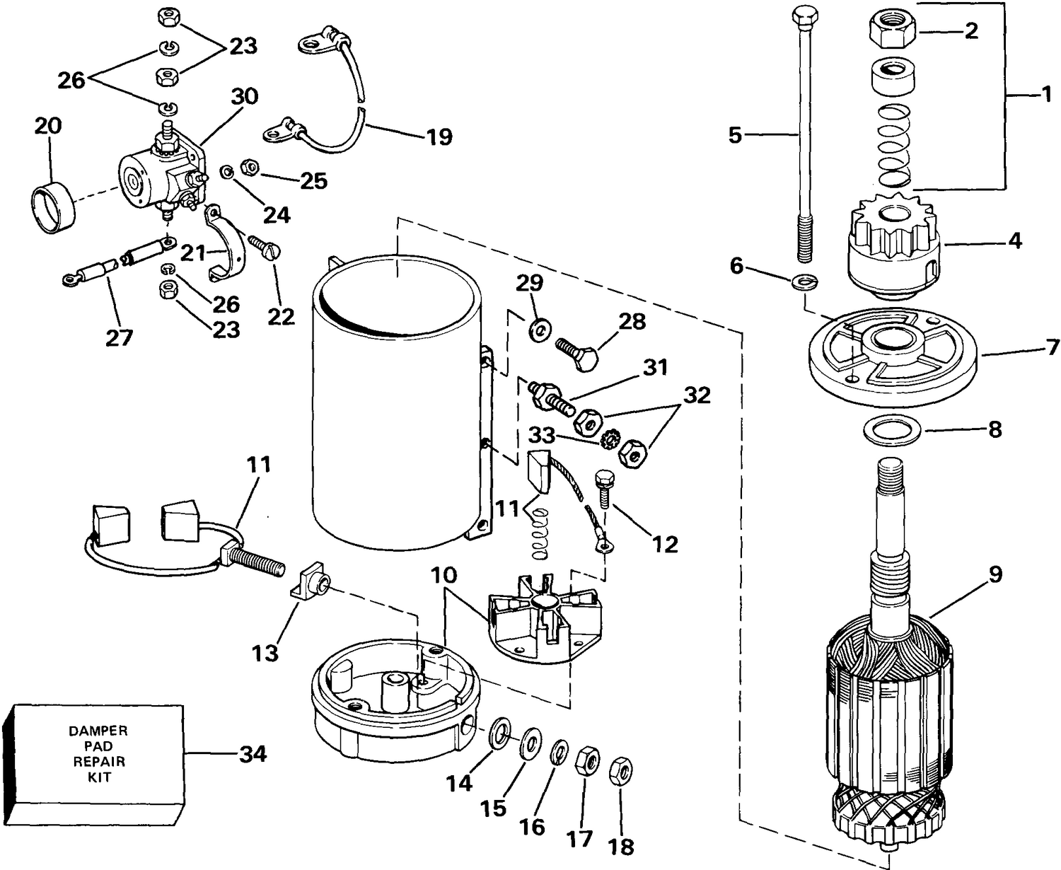 ELECTRIC STARTER & SOLENOID AMERICAN BOSCH 08142-23-MO30SM