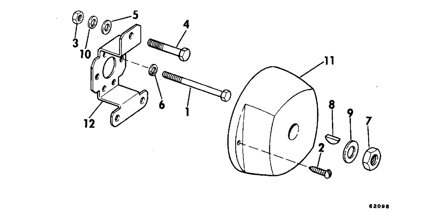 90 DEGREE BEZEL KIT-ROTAMATIC II 35 THRU 200 HP
