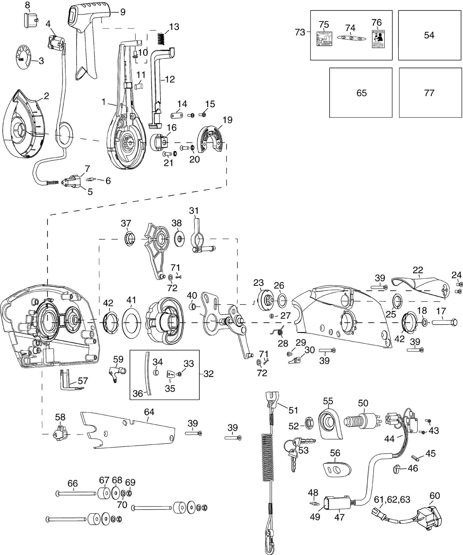 REMOTE CONTROL - SURFACE MOUNT (E-TEC STYLING)
