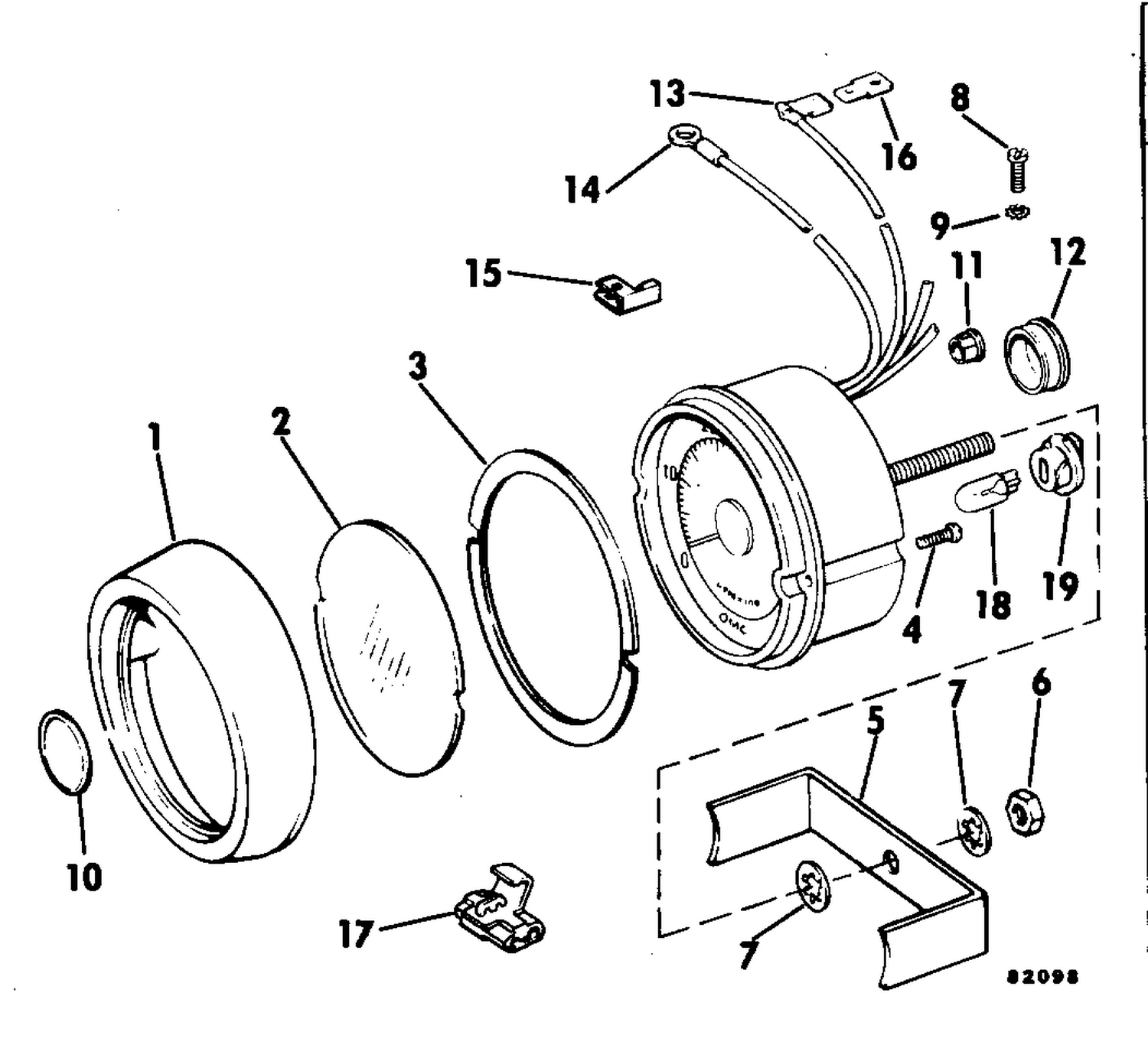 TACHOMETER KIT - SUN SHIELD 70 - 235