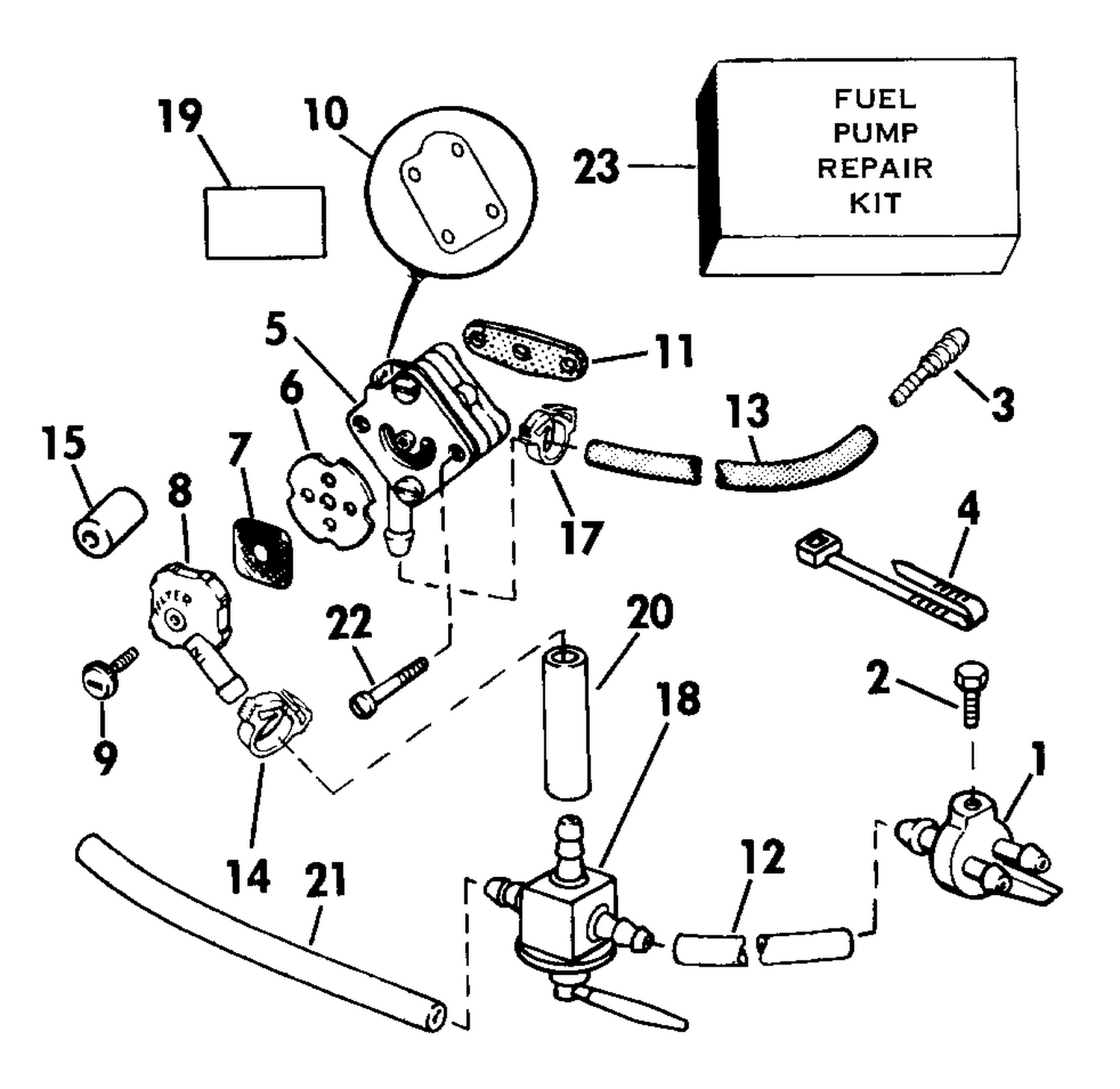 ADAPTER KIT, REMOTE FUEL TANK 4RD & 4.5 MODELS