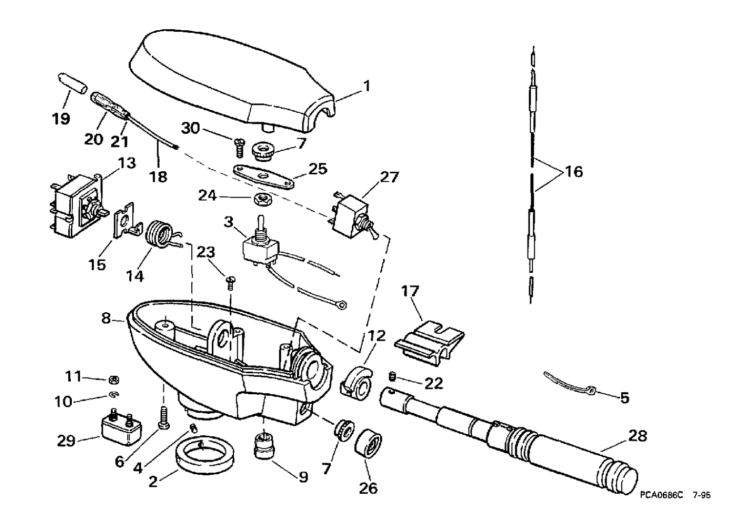 CONTROL HOUSING GROUP/HAND STEERING MODEL