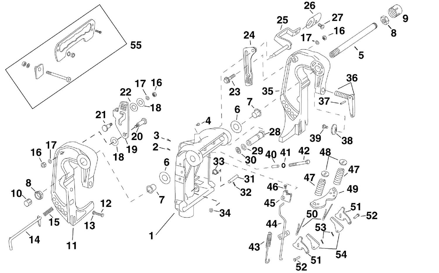 SWIVEL BRACKET (DR, DE MODELS)