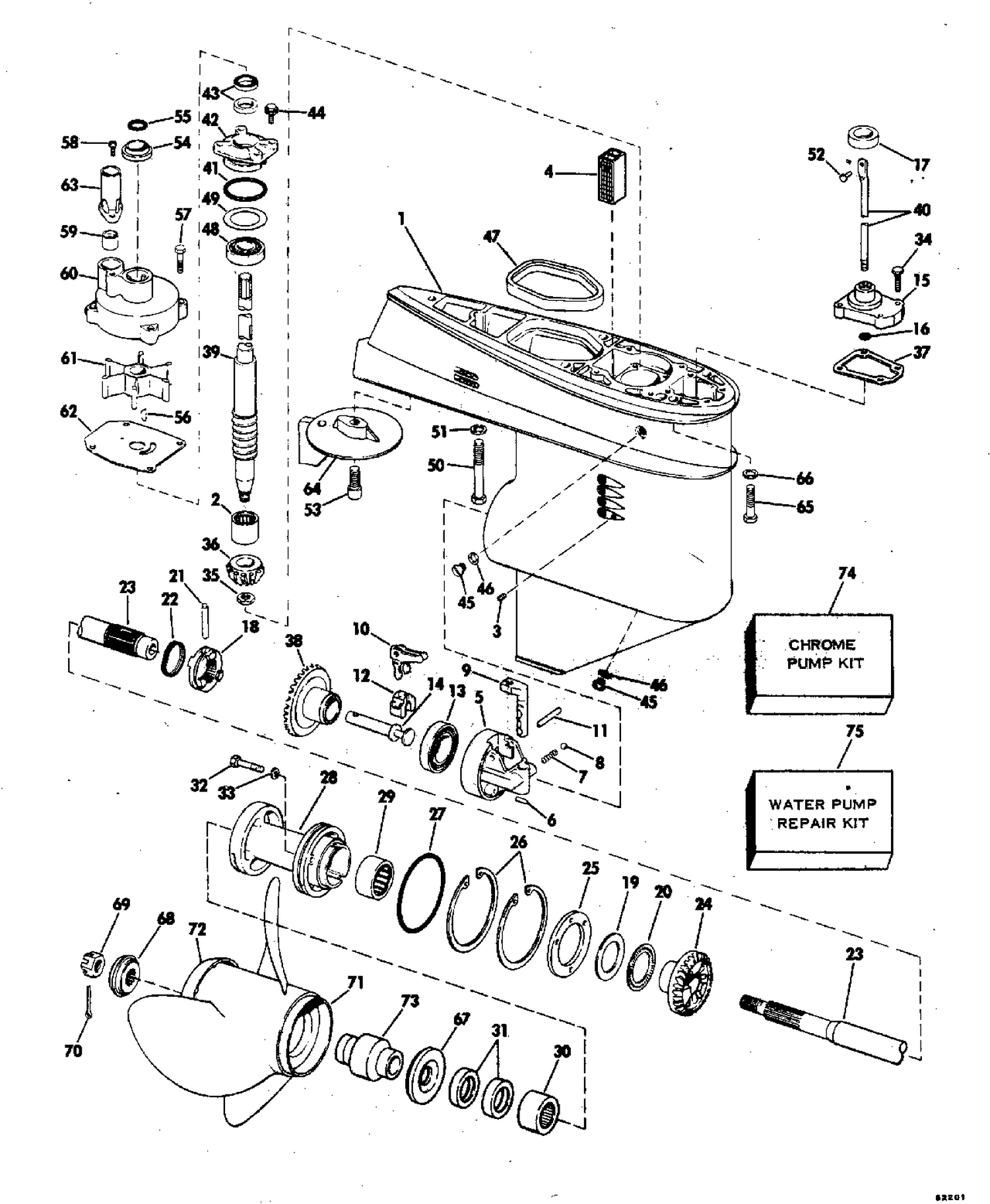 GEARCASE-15" TRANSOM
