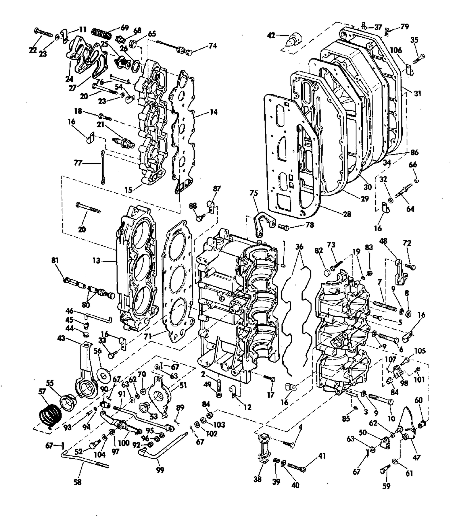 CYLINDER AND CRANKCASE