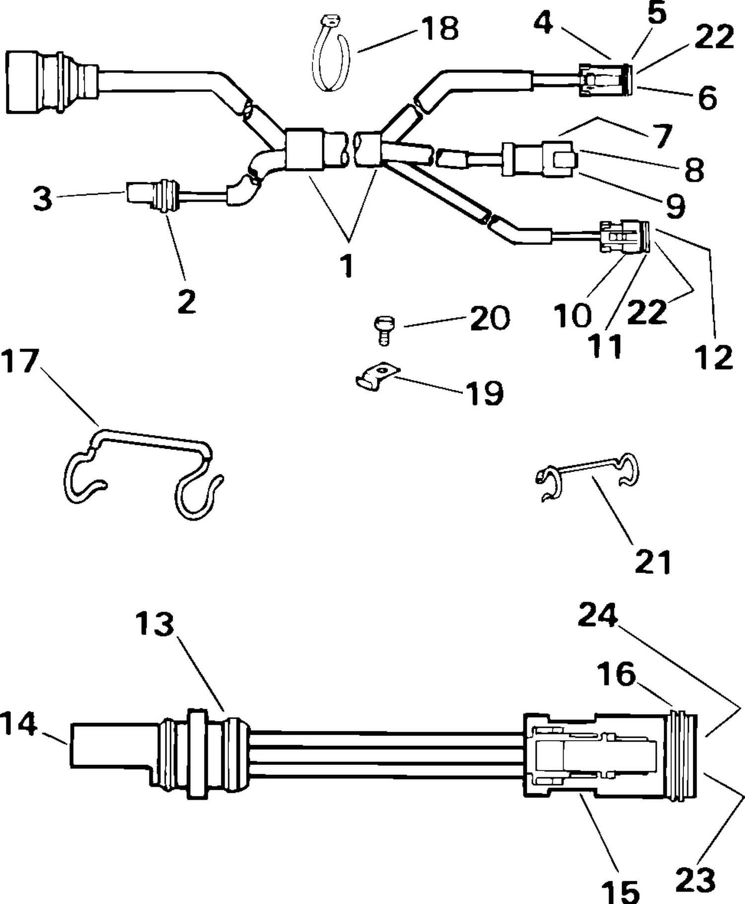 ENGINE CABLE ADAPTER KIT - 95 BOAT TO 99 ENGINE