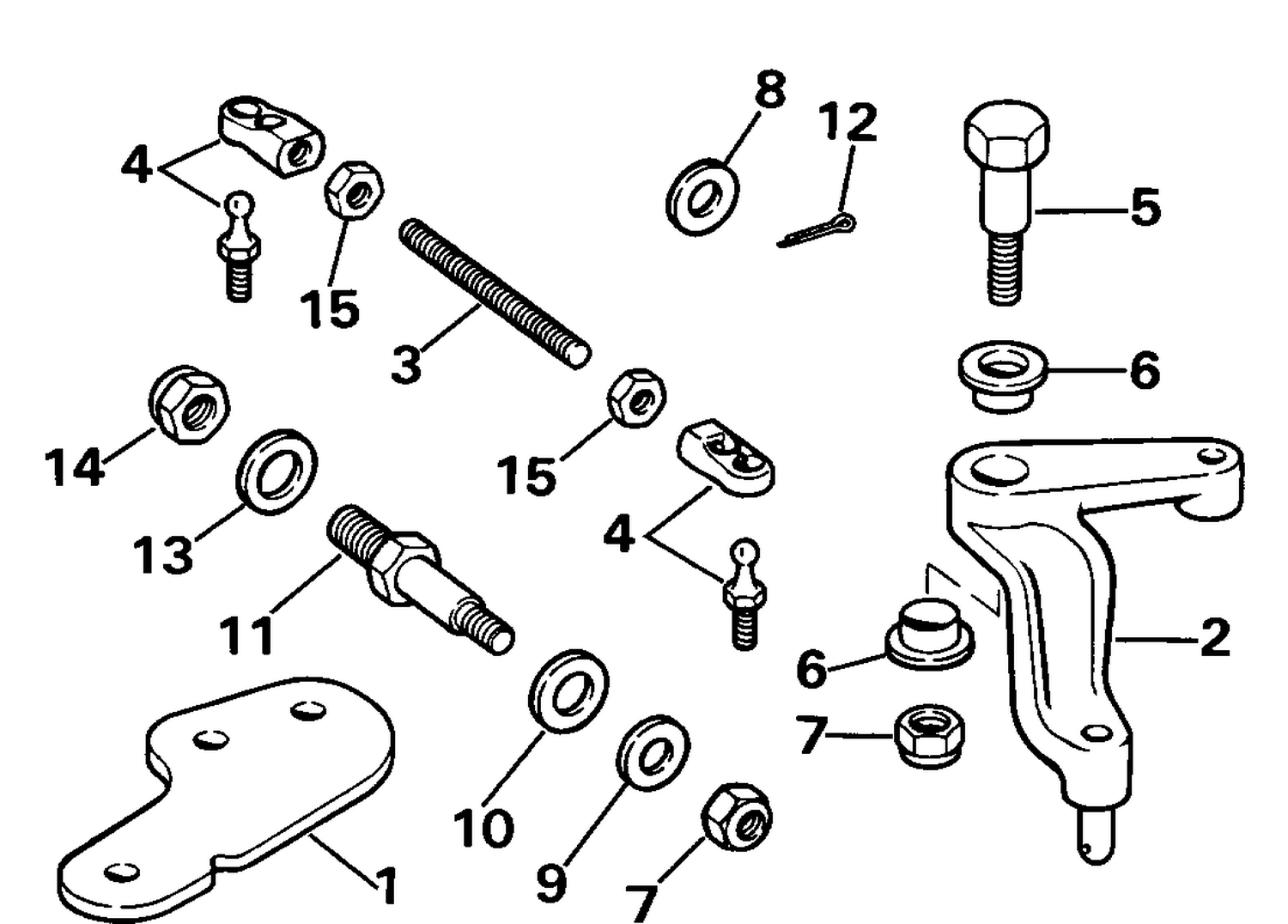REMOTE CONTROL MOUNTING KIT FOR NON-OMC CABLES - 3.0 LITRE