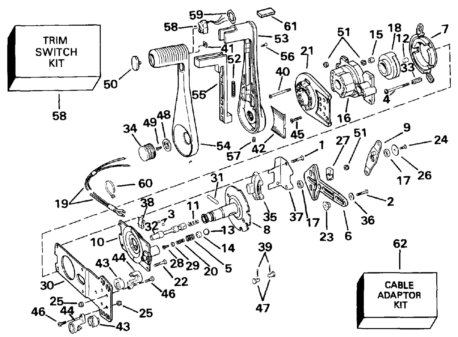 REMOTE CONTROL ASSEMBLY - CONCEALED SIDE MOUNT