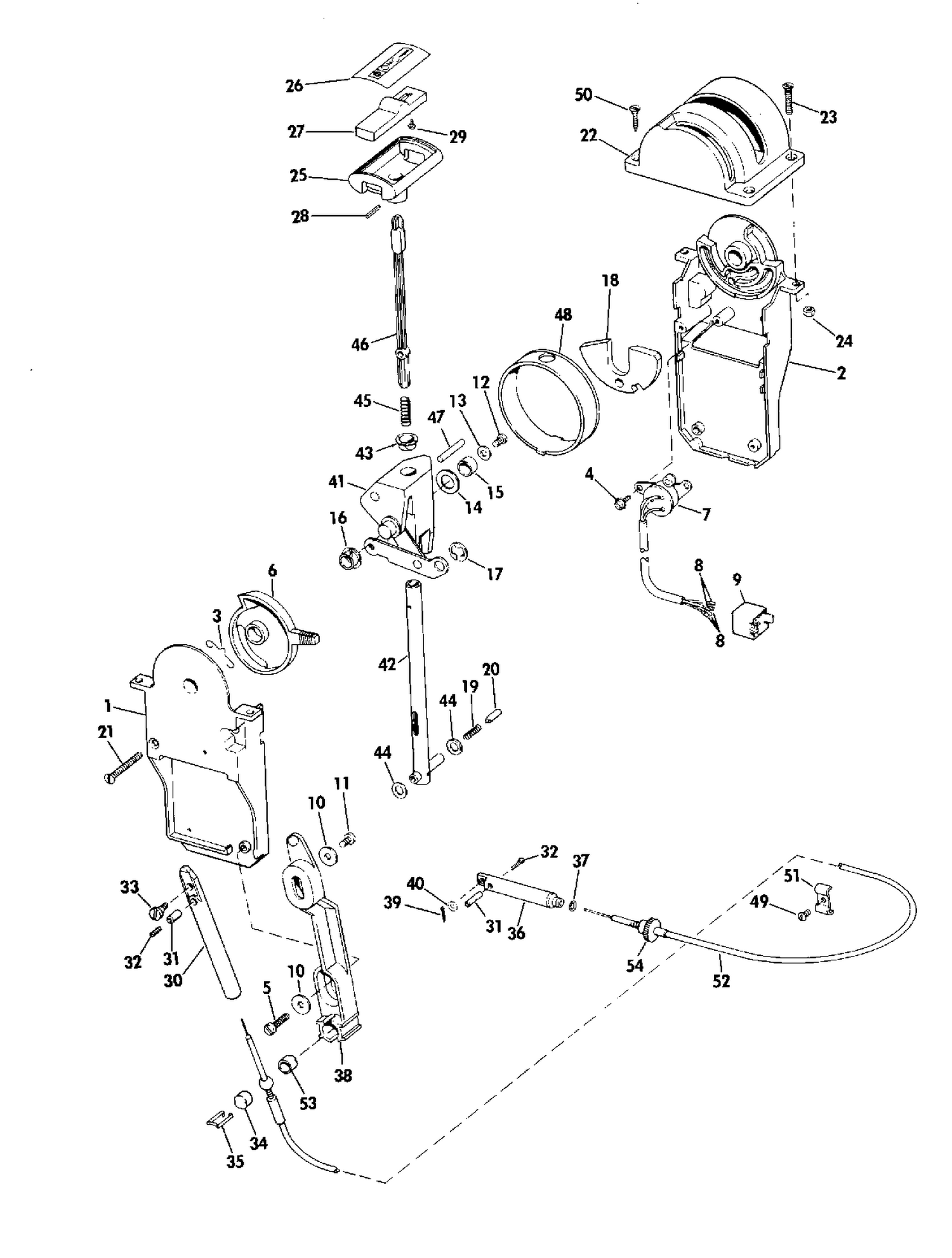 BINNACLE MOUNT CTRL STERN DRIVE ONLY