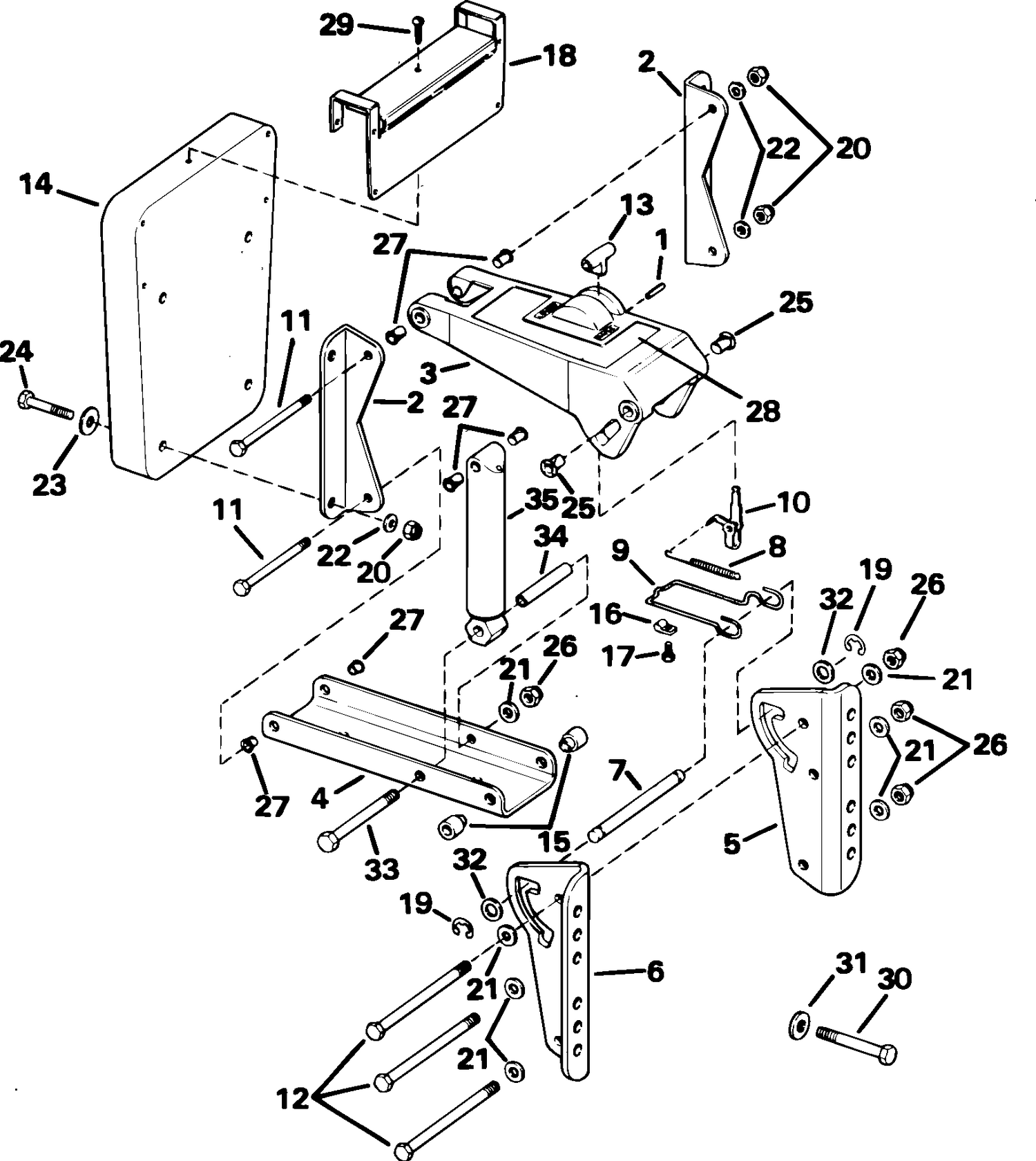 AUXILIARY MOTOR BRACKET KIT - 80 LBS. (36.2 KG)