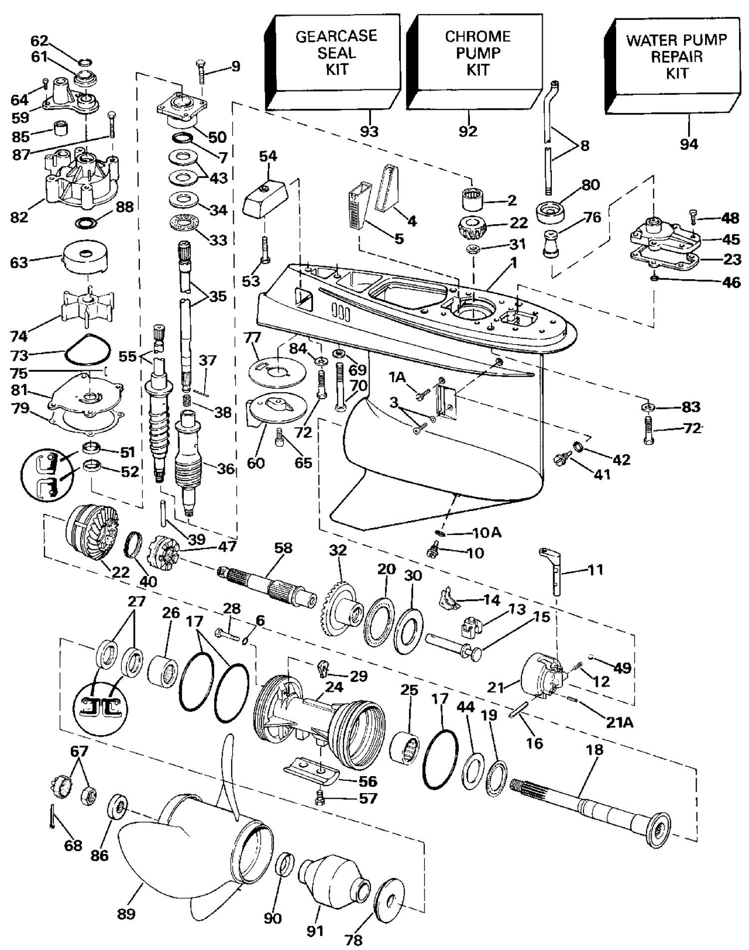 GEARCASE - COUNTER ROTATION