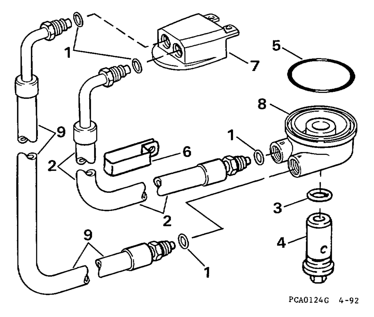 REMOTE OIL FILTER KIT -- 4.3 & 5.7 MODELS