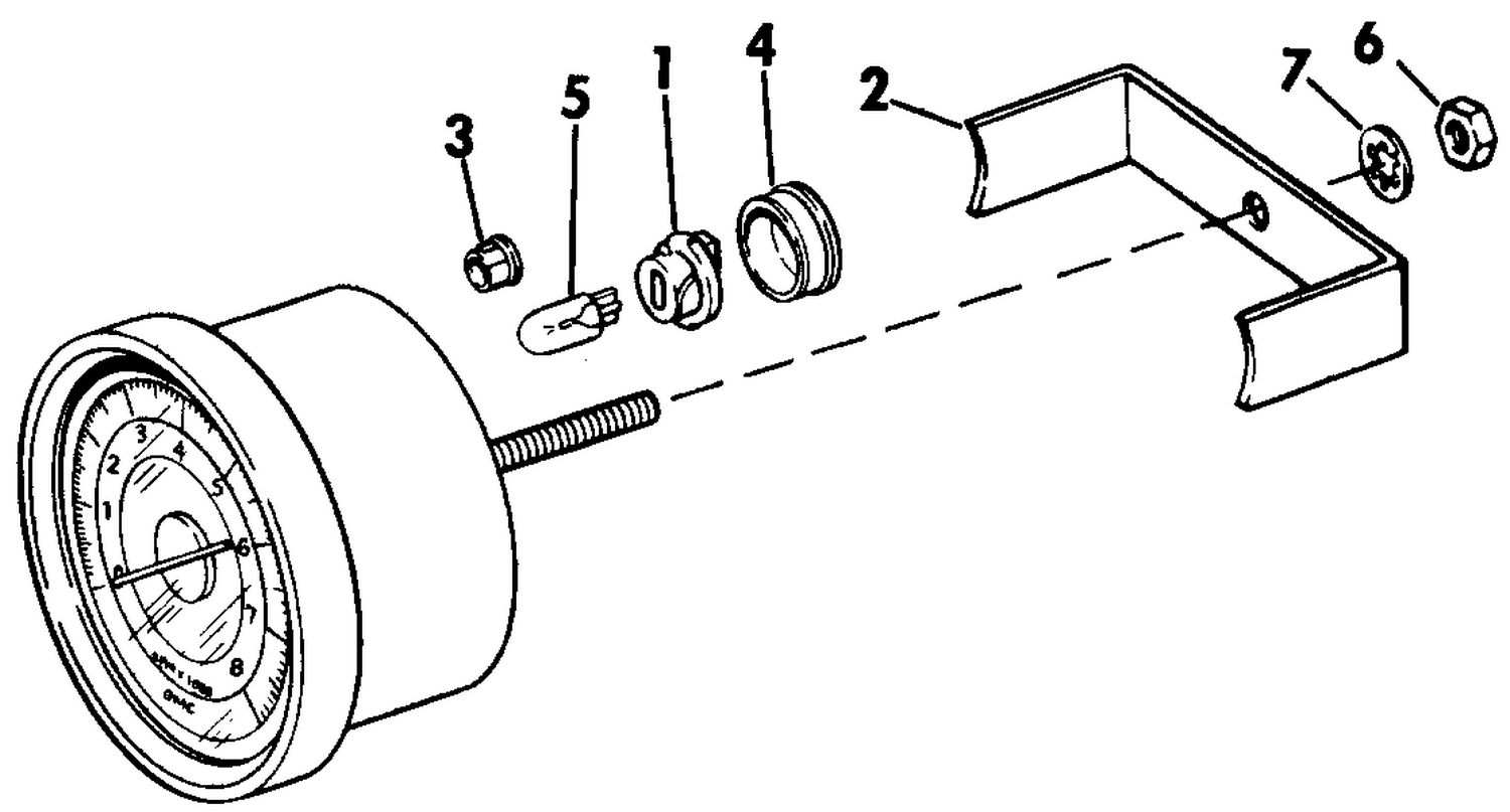 TACHOMETER KIT-FLUSH MOUNT-7000 RPM-NON PLUG-IN TRADITIONAL