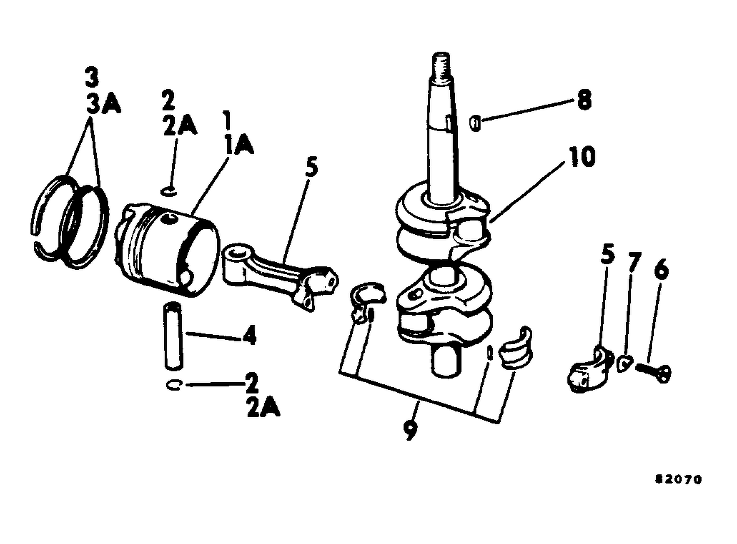 CRANKSHAFT AND PISTON