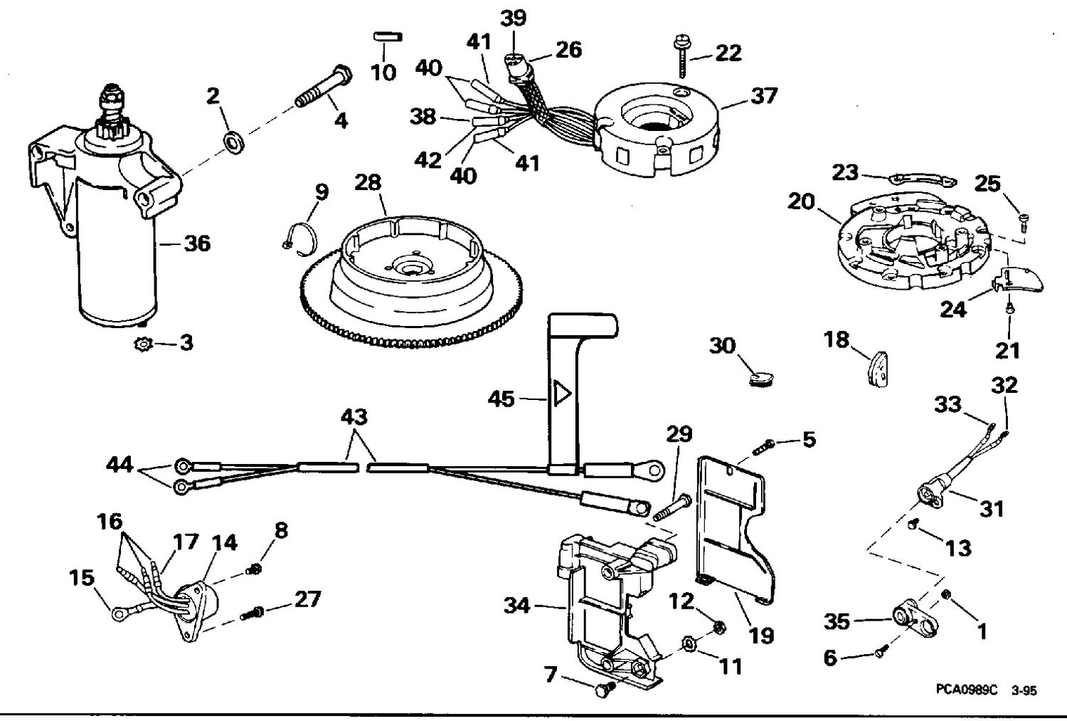 TILLER ELECTRIC STARTING KIT - 9.9, 15 (2-STROKE)