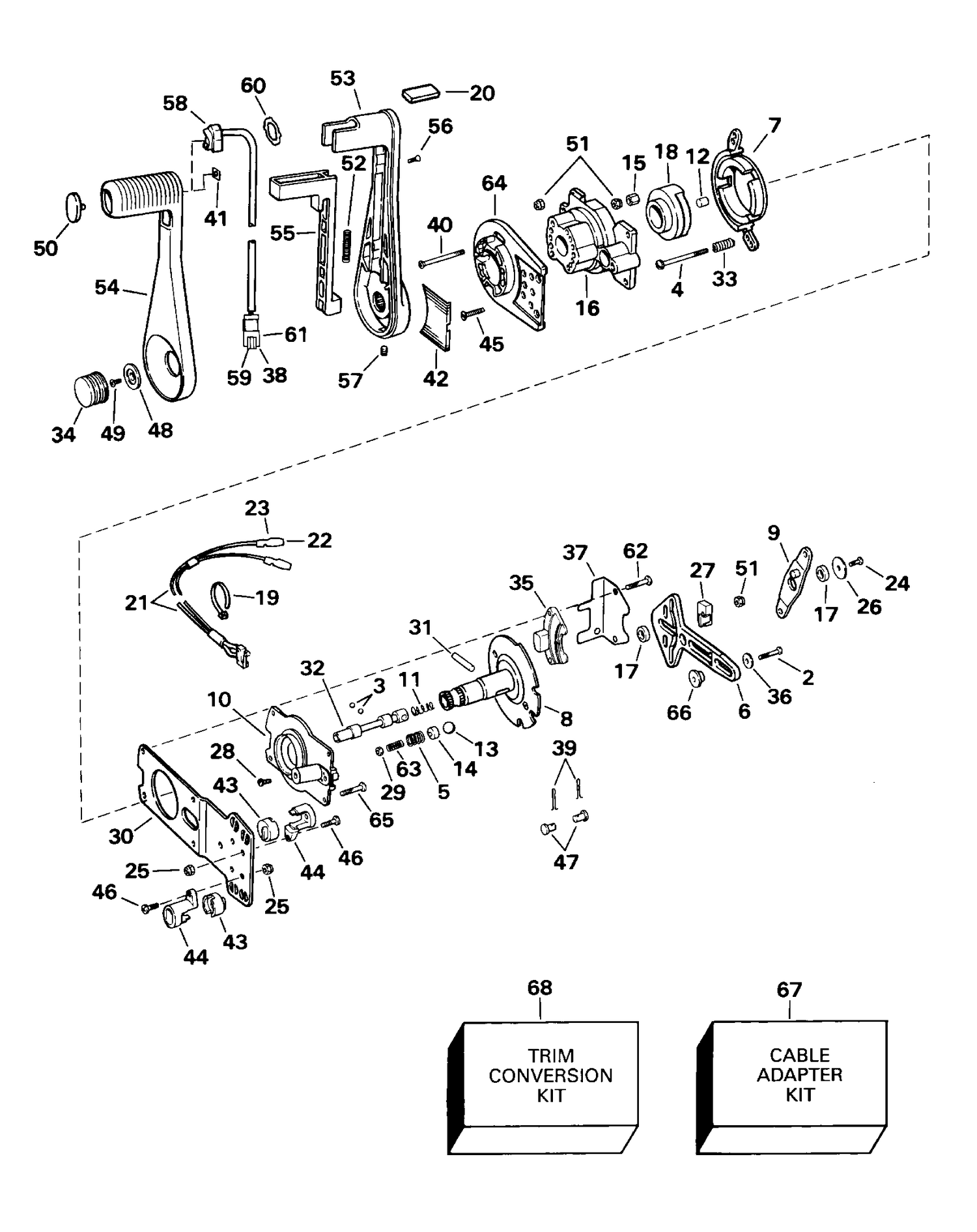 REMOTE CONTROL ASSEMBLY - CONCEALED SIDE MOUNT