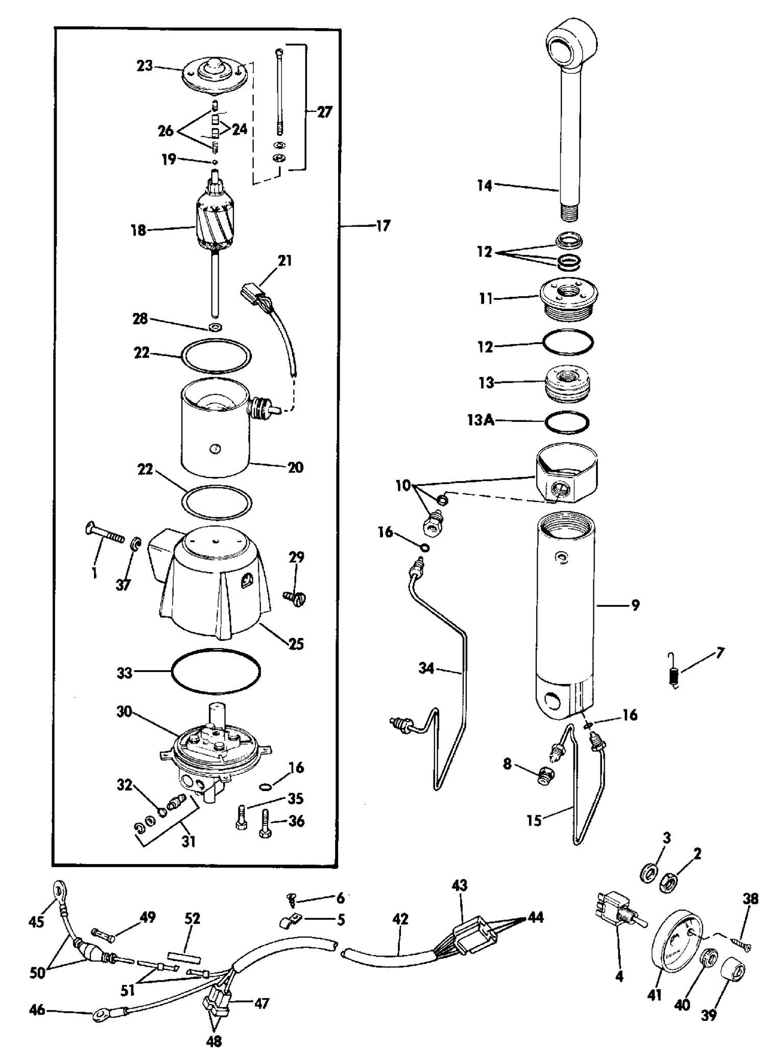 POWER TILT KIT ASSEMBLY 60 THRU 110