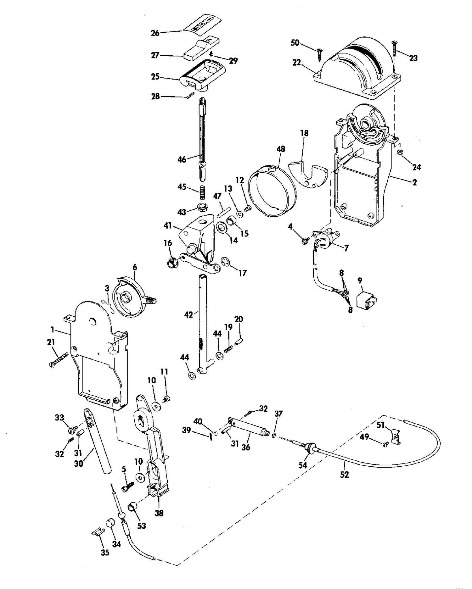 BINNACLE MOUNT CONTROL STERN DRIVE ONLY
