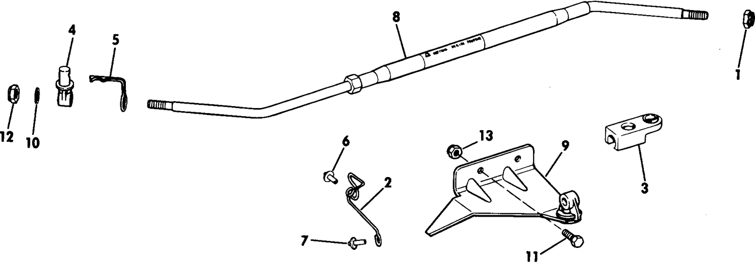 STEERING BAR KIT AUXILIARY MOTOR 4 DELUXE,4.5,5,6,8,9.9,15
