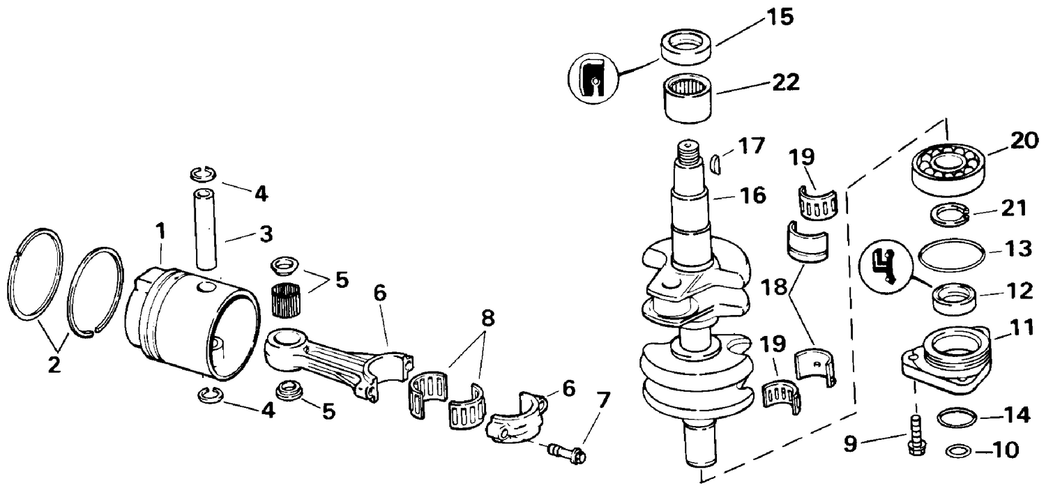 CRANKSHAFT & PISTON