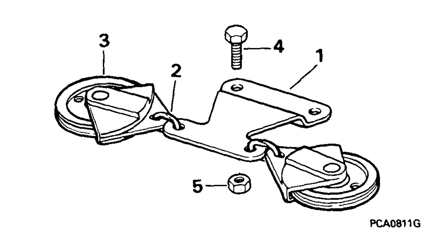 STEERING CONNECTOR KIT -- CABLE PULLEY -- 20, 25, & 30 REMOTE (2-CYL)