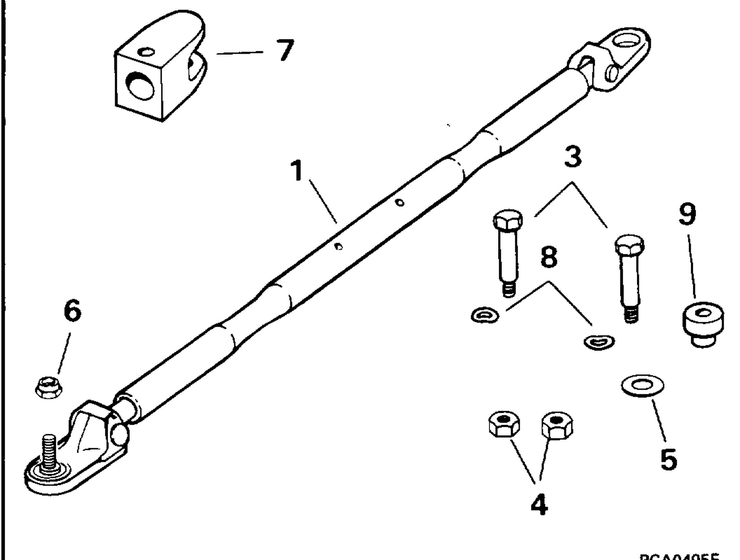 ADJUST. TIE BAR KIT, V6 POWER STEERING TO COUNTER ROTATION